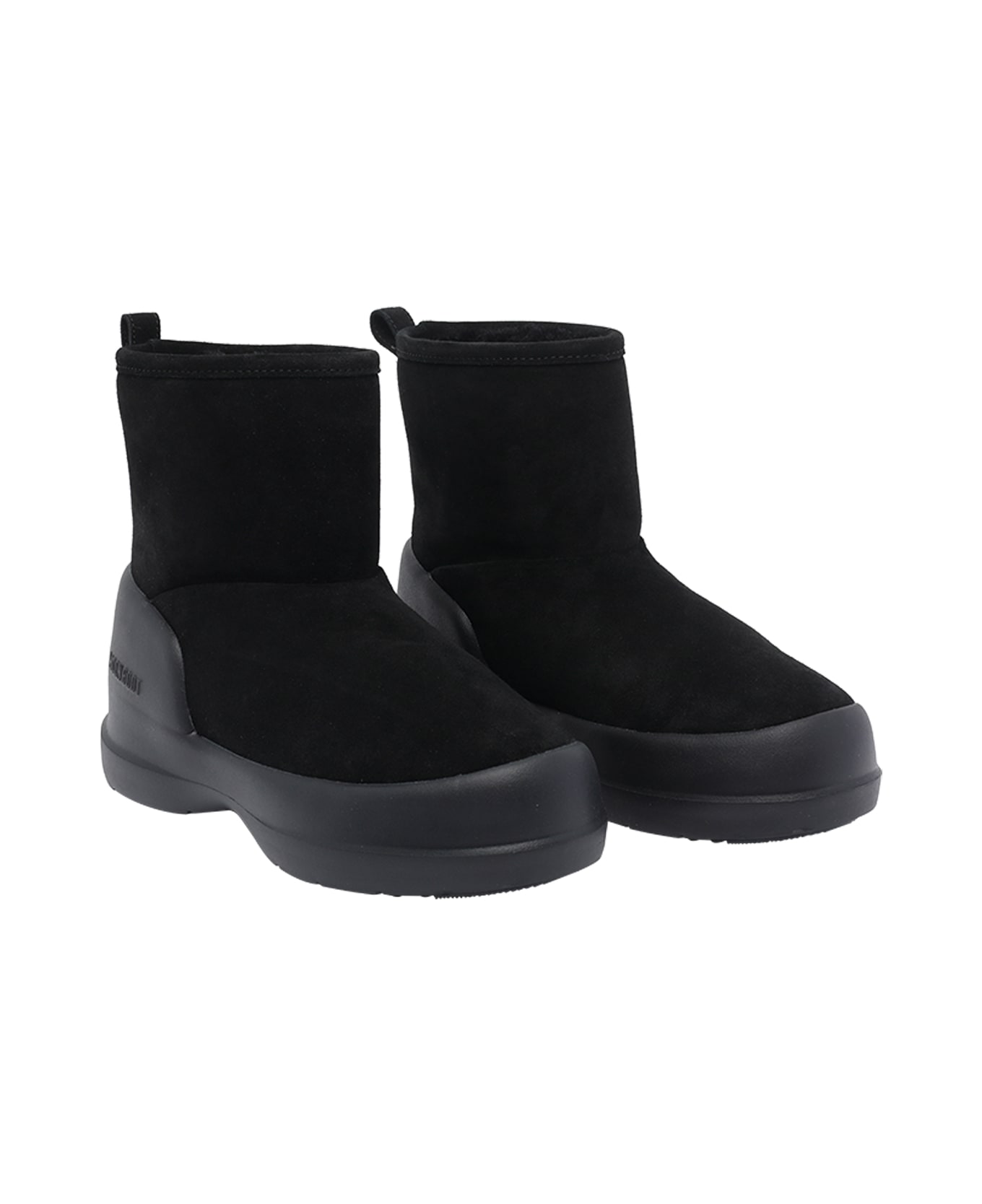 Moon Boot Mezzaluna Mid Suede Boots - Black