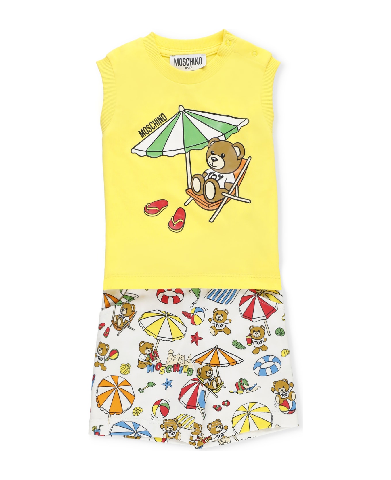 Moschino Beach Teddy Bear Two Piece Set - Yellow ボディスーツ＆セットアップ