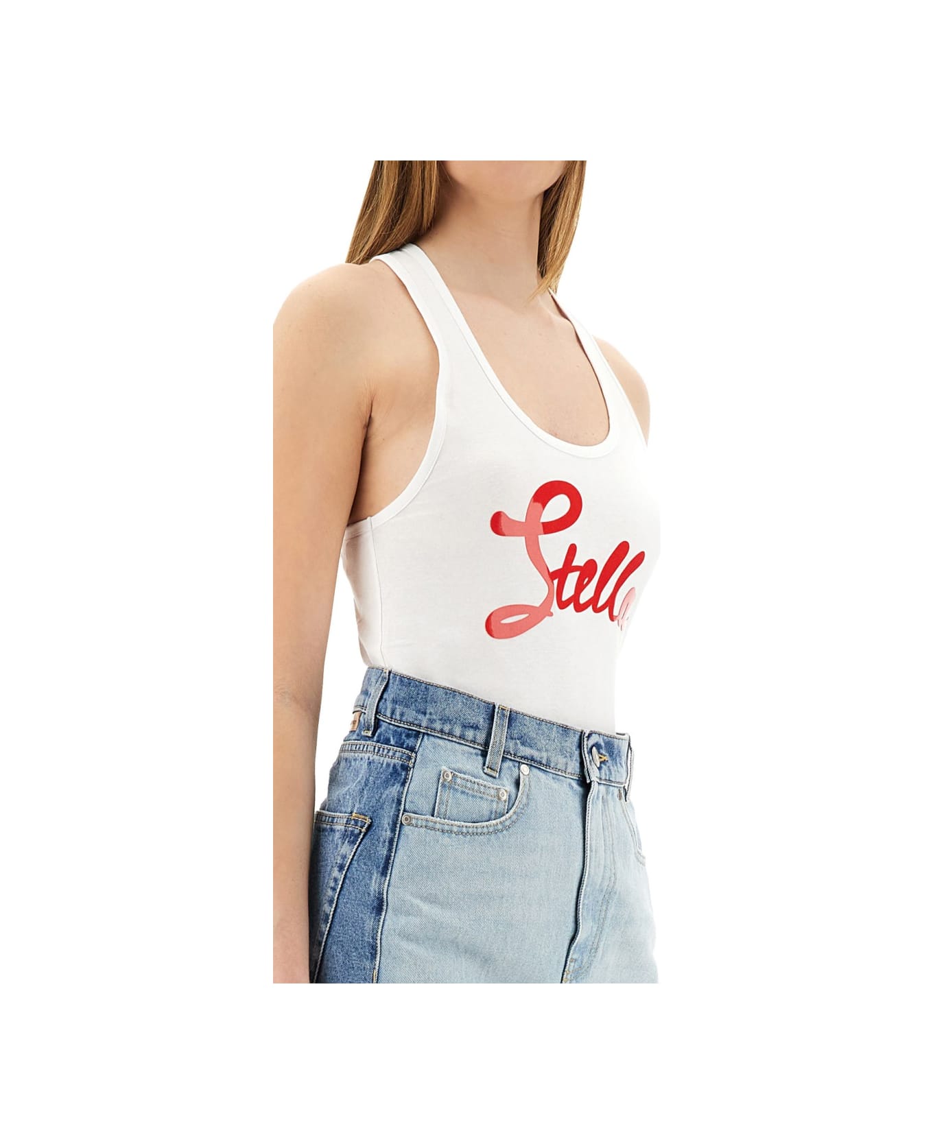 Stella McCartney Tops With Logo - WHITE