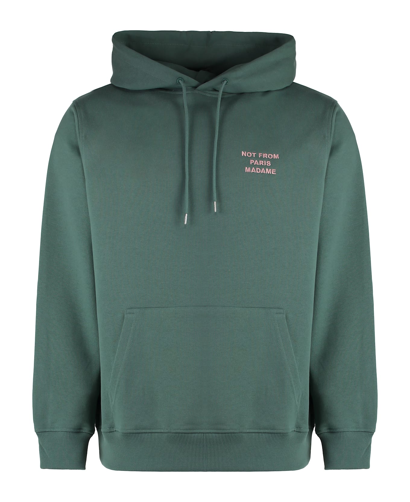 Drôle de Monsieur Slogan Hooded Sweatshirt - Green