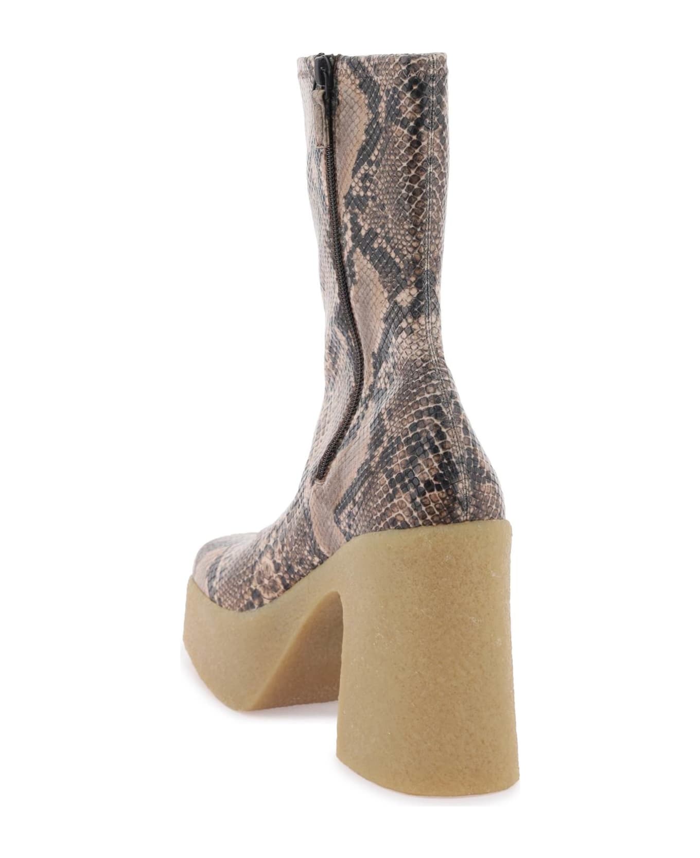 Stella McCartney Skyla Wedge Ankle Boots - Python