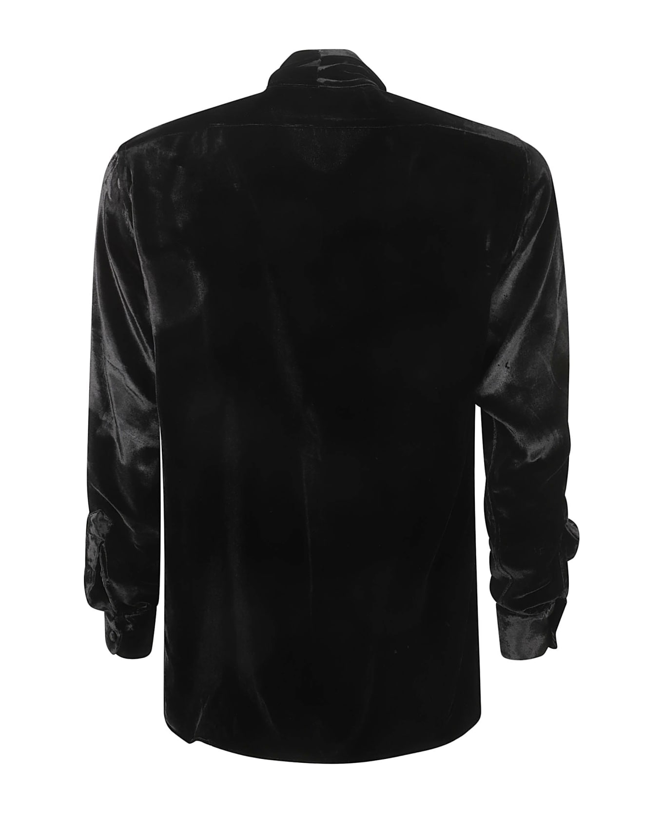 Lardini Scarfed Shirt - Black
