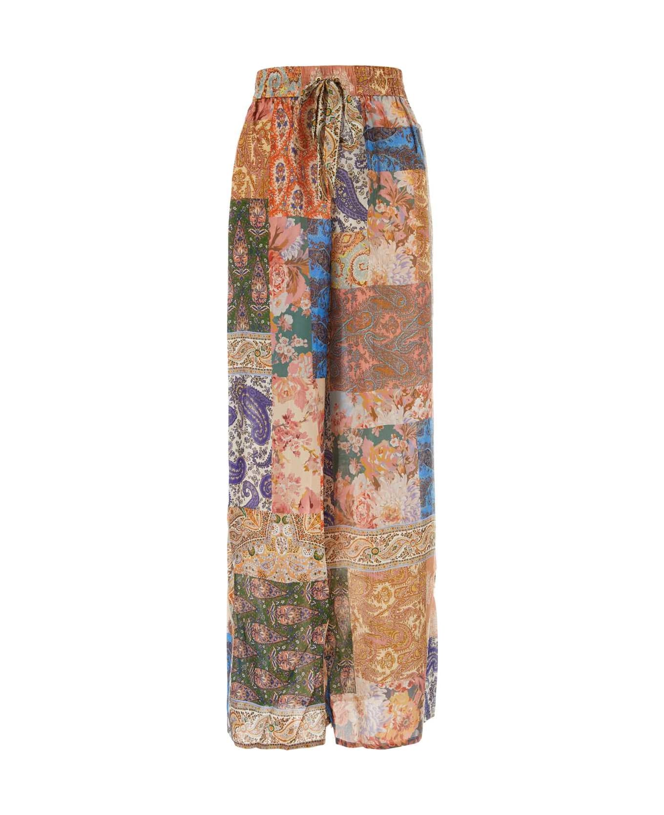 Zimmermann Printed Silk Devi Pant - PATCHPAISLEY