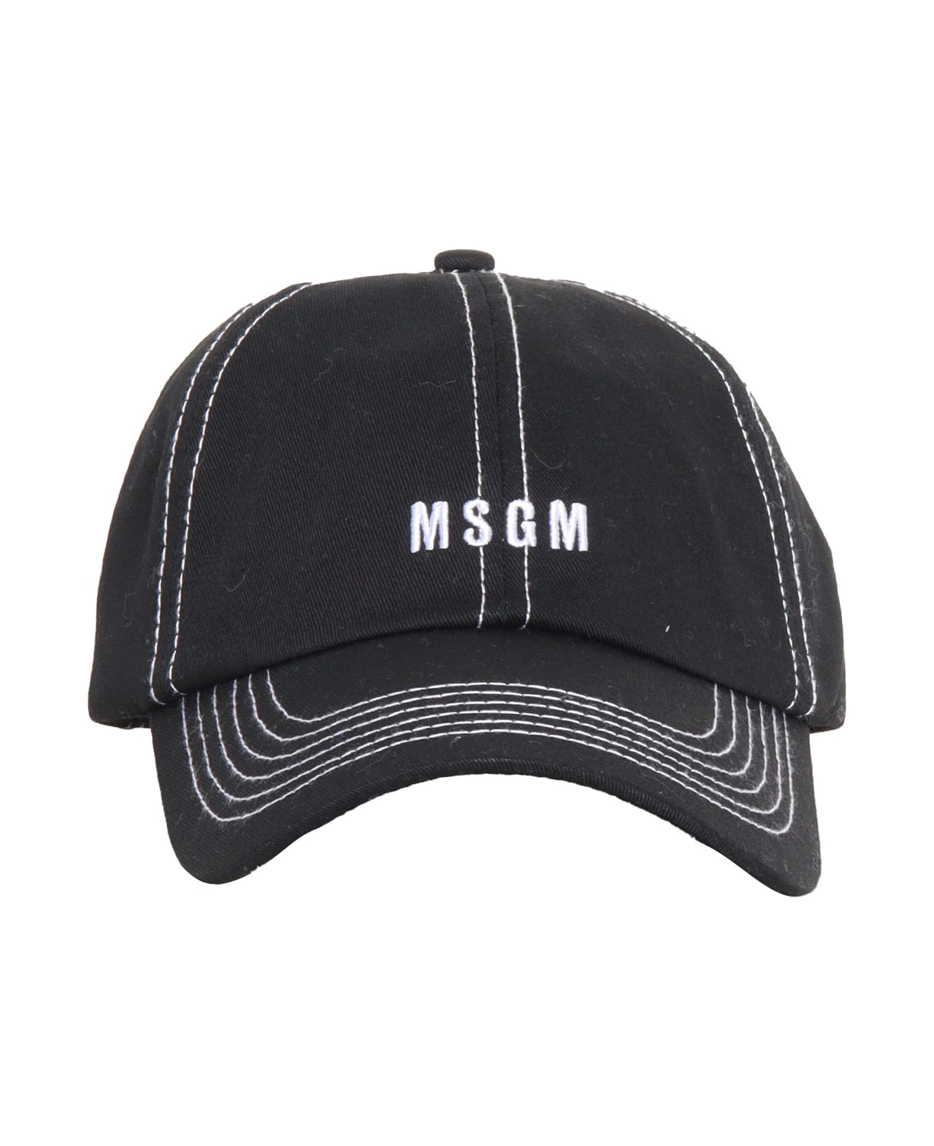 MSGM Black Beanie With Logo - BLACK アクセサリー＆ギフト