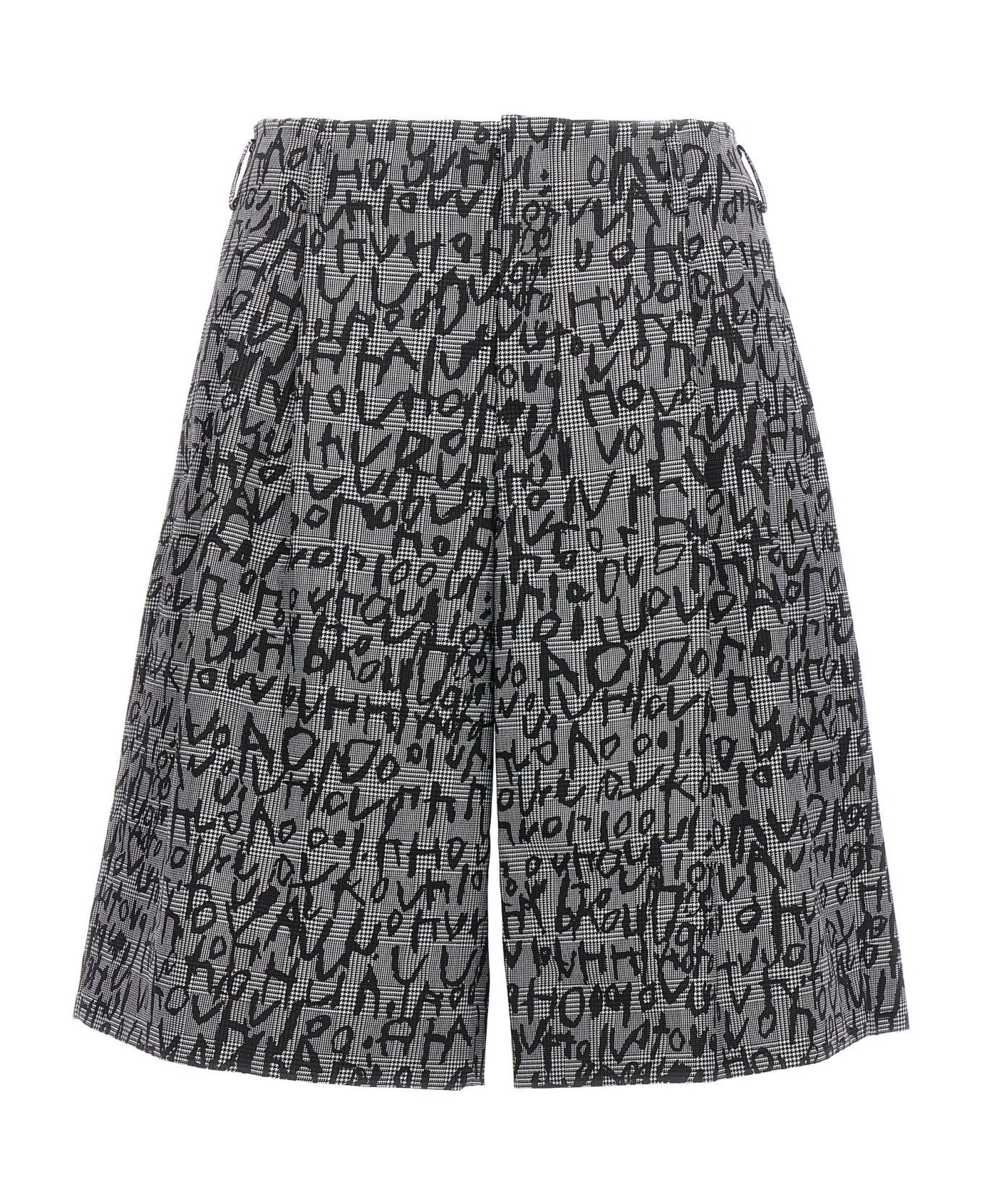 Comme Des Garçons Homme Plus All Over Print Brmuda Shorts - Gray ボトムス