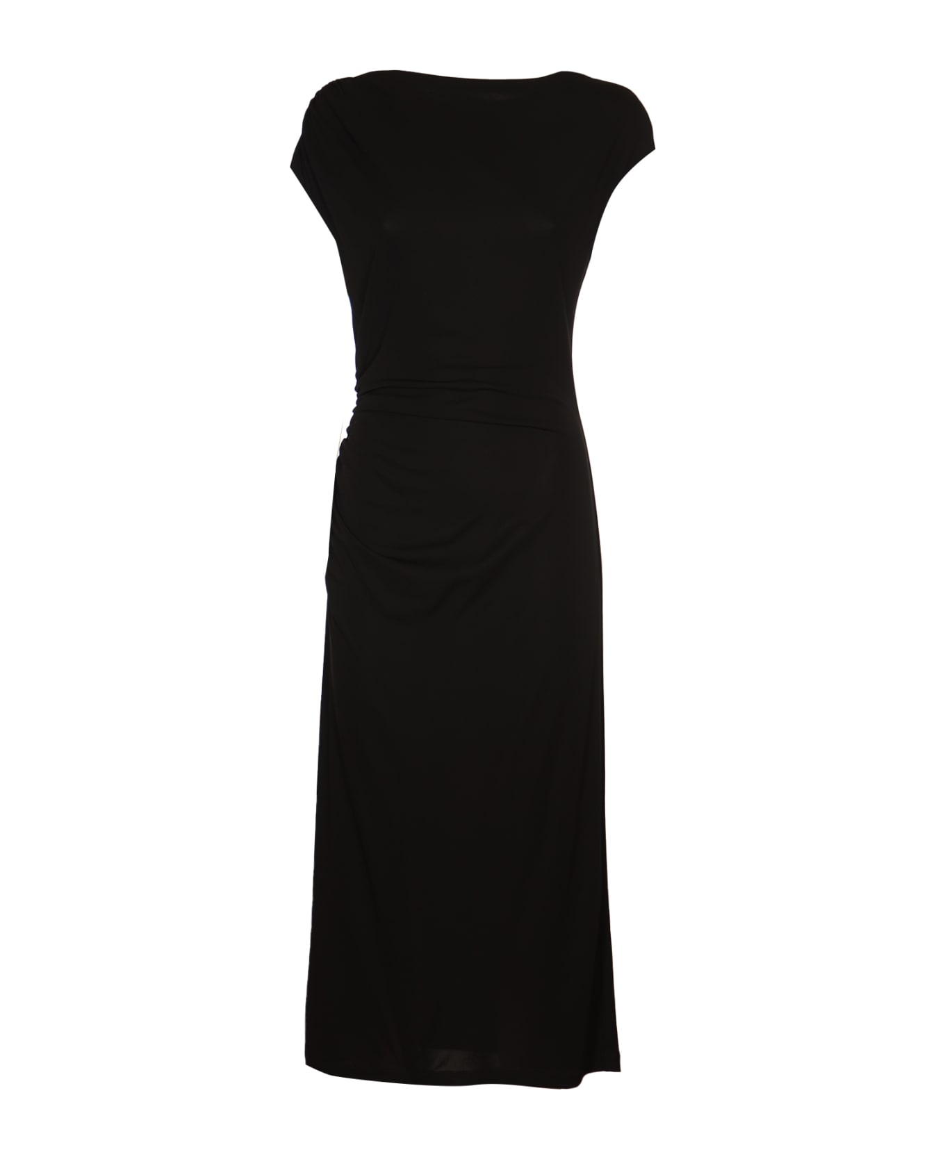 Alberta Ferretti Cappped Sleeve Dress - Black  ワンピース＆ドレス