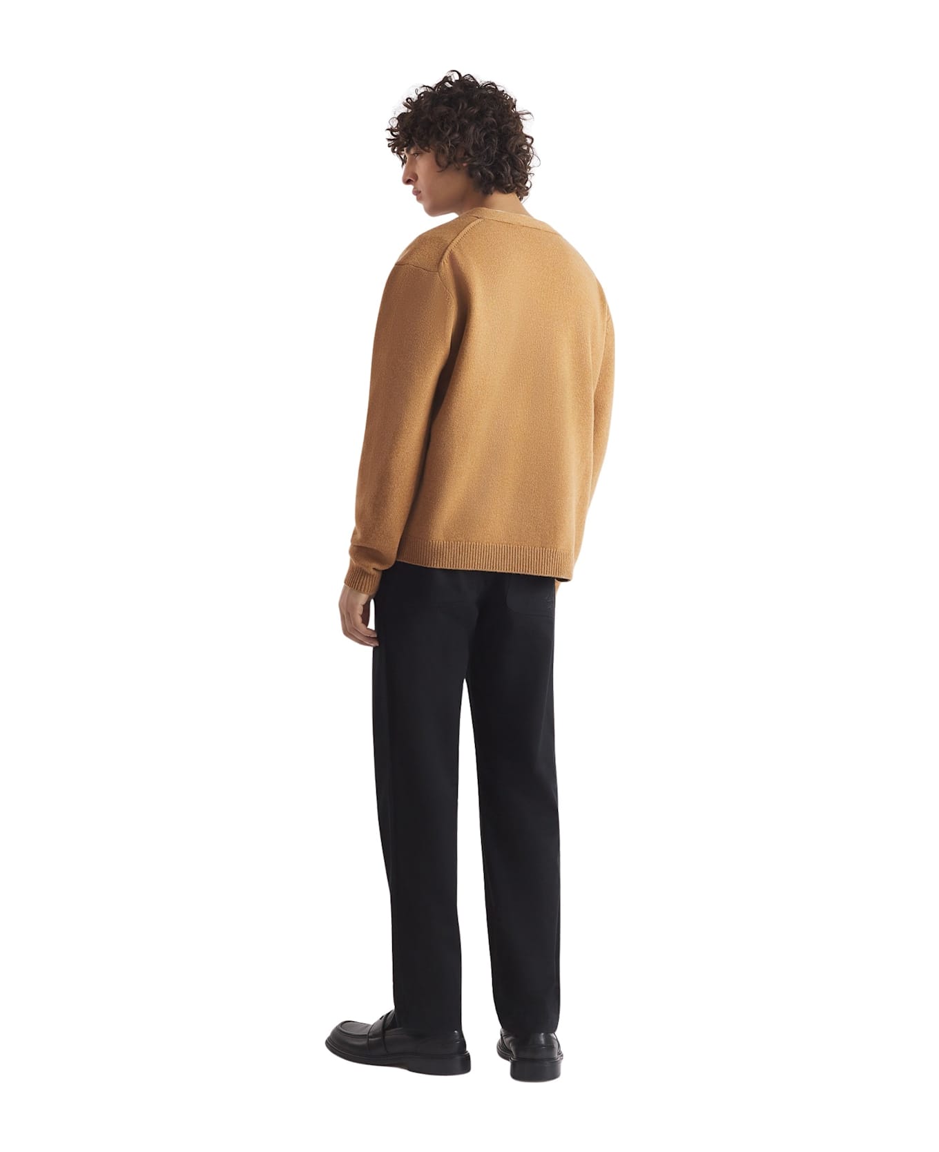 Maison Kitsuné Fox Head Intarsia Comfort Cardigan - Sequoia