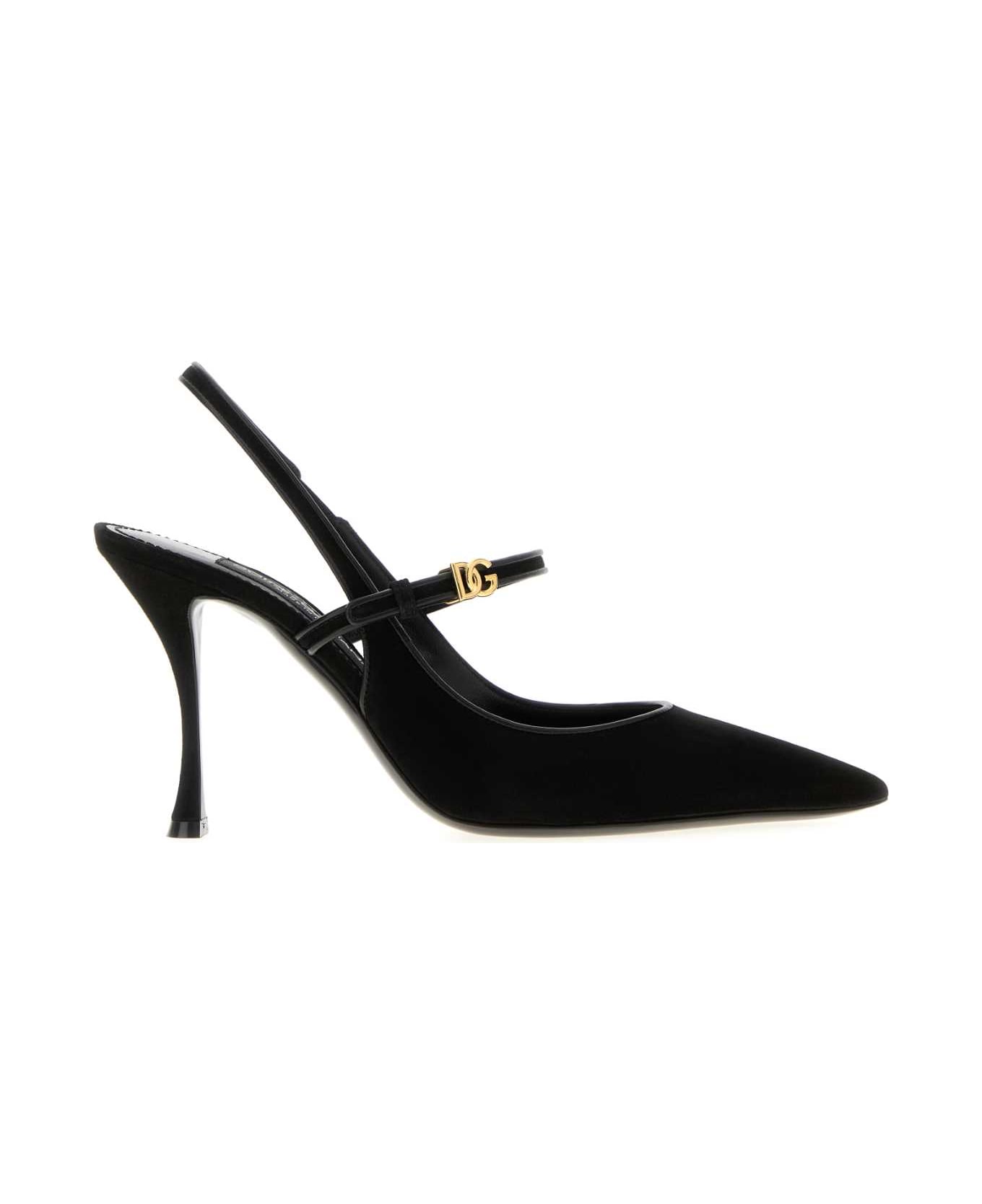 Dolce 
Gabbana Black Suede Pumps - NERONERO