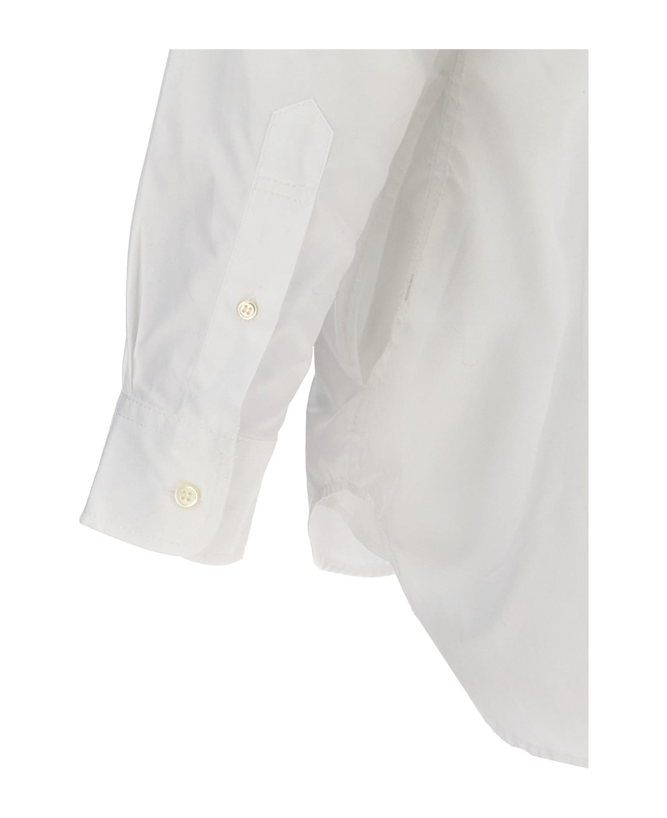 Comme des Garçons Homme Logo Embroidery Shirt - White