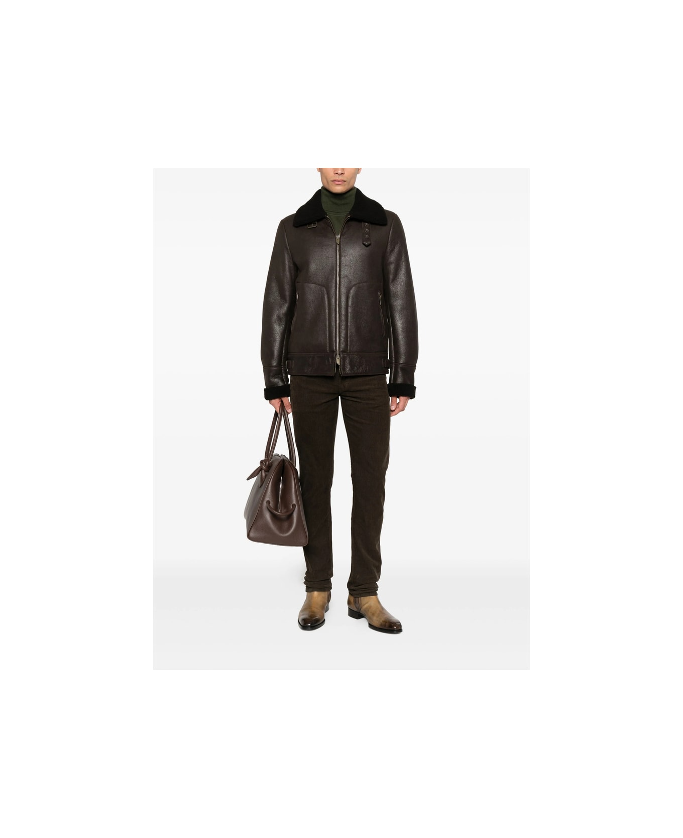 Salvatore Santoro Leather Outerwear - BROWN