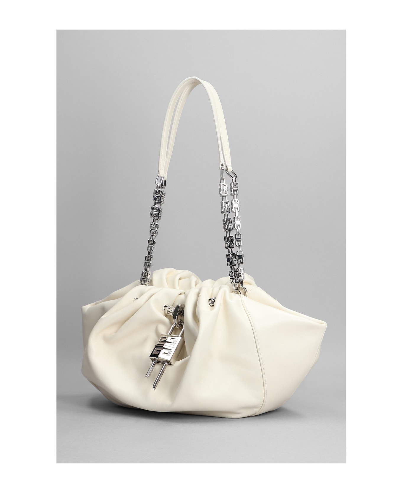 Givenchy Kenny Shoulder Bag In White Leather - white