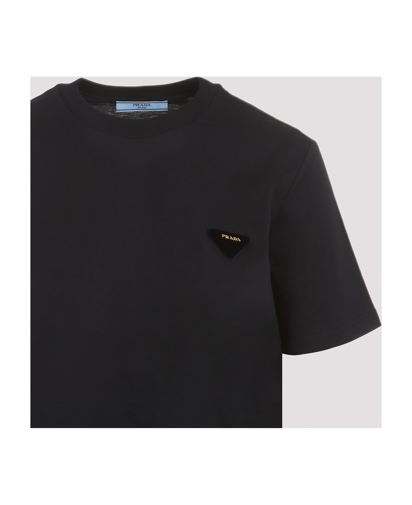 Prada Black Cotton T-shirt - NERO