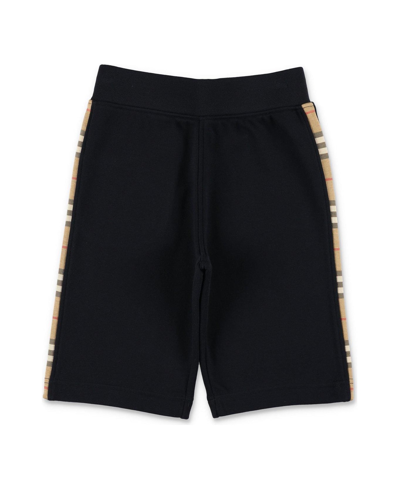 Burberry Check-printed Elasticated Waistband Shorts - Black ボトムス