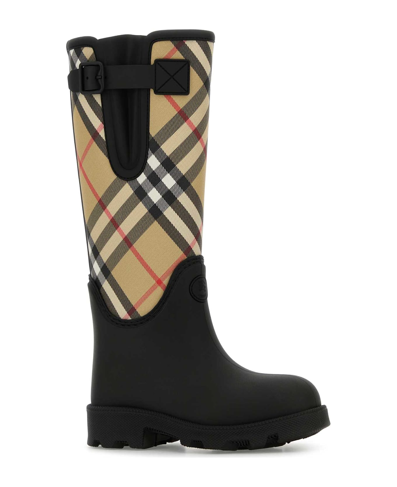 Burberry Printed Rubber Marsh Stamp Boots - BLACK