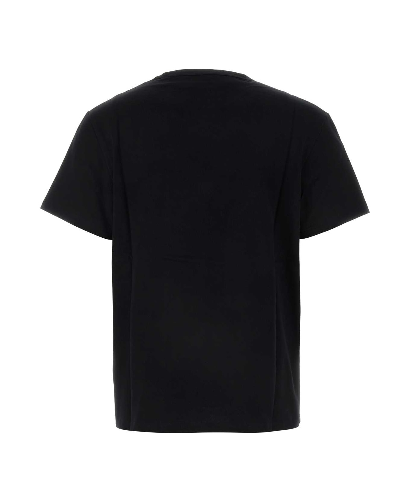 Alexander McQueen Black Cotton T-shirt - BLACKBLACKRED