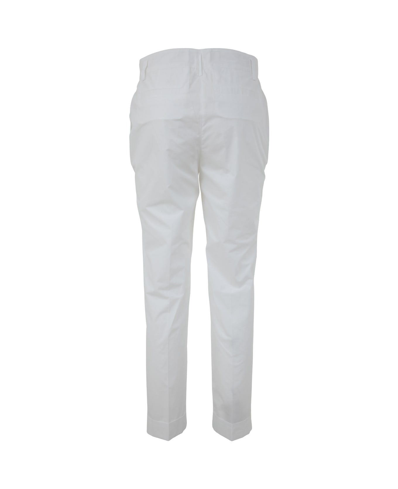 Parosh Plain Cotton Trousers - White ボトムス