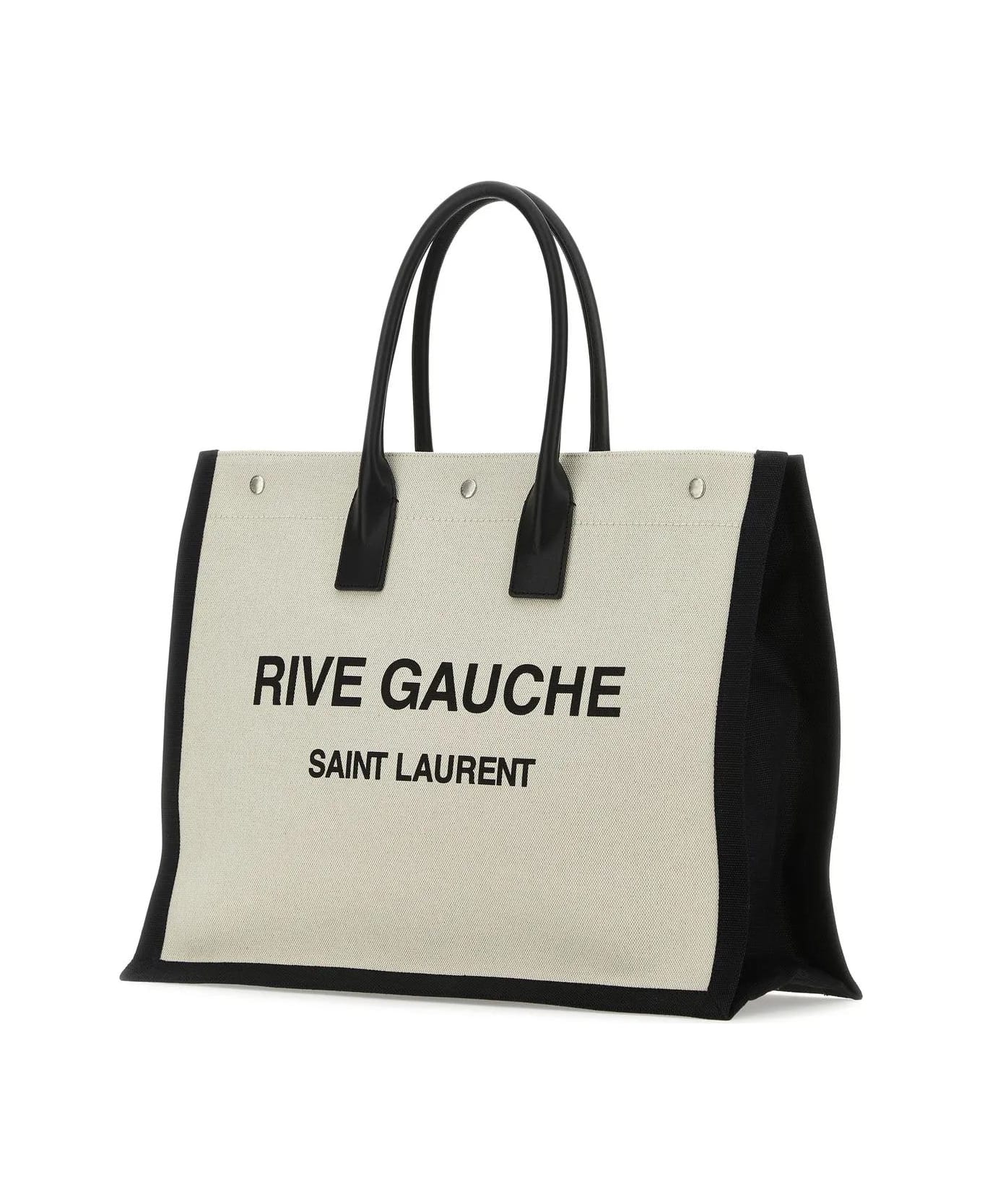 Saint Laurent Sand Canvas Large Rive Gauche Shopping Bag