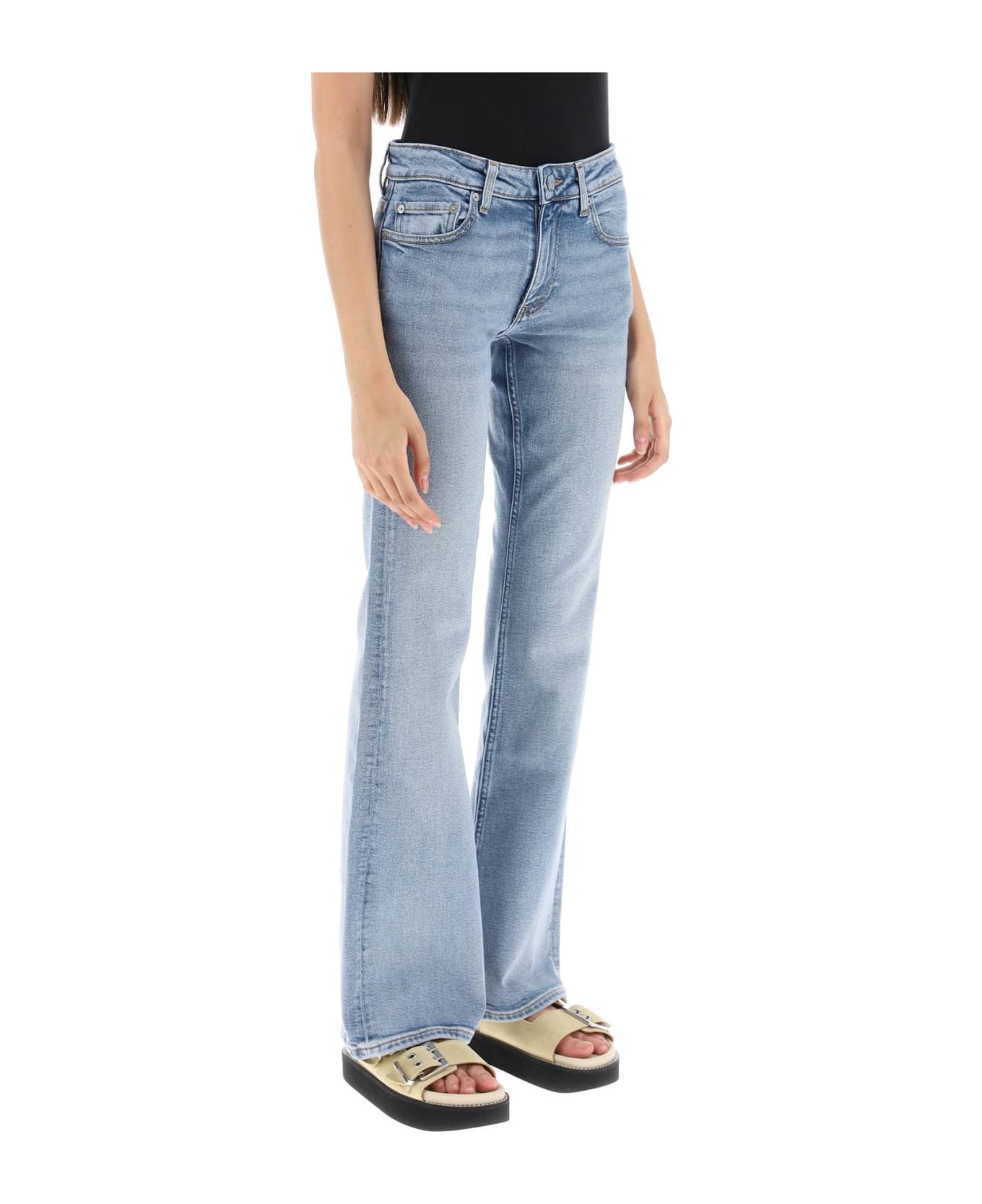 Ganni 'iry' Jeans With Light Wash - Stone Washed デニム