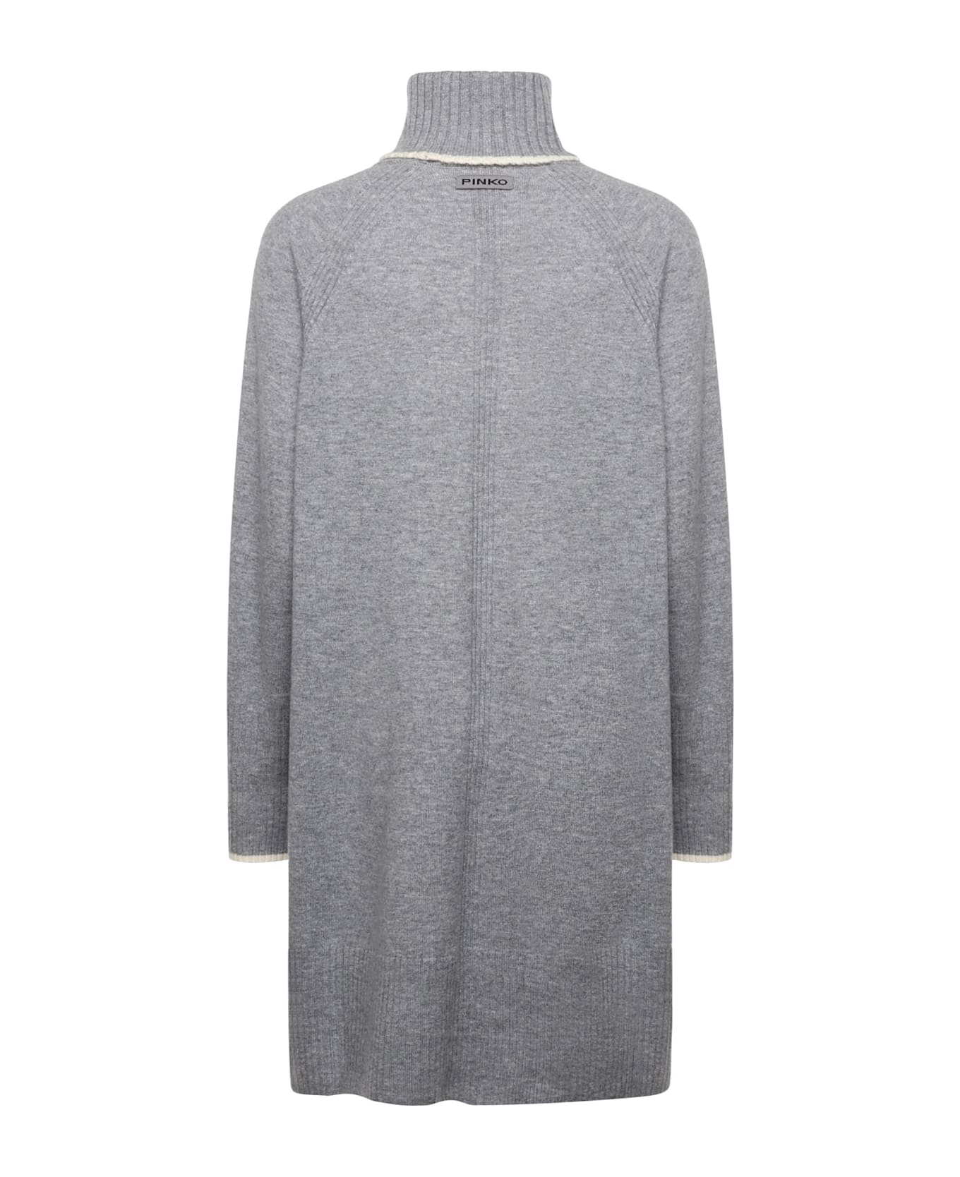 Pinko Turtleneck Knit Dress - Grigio