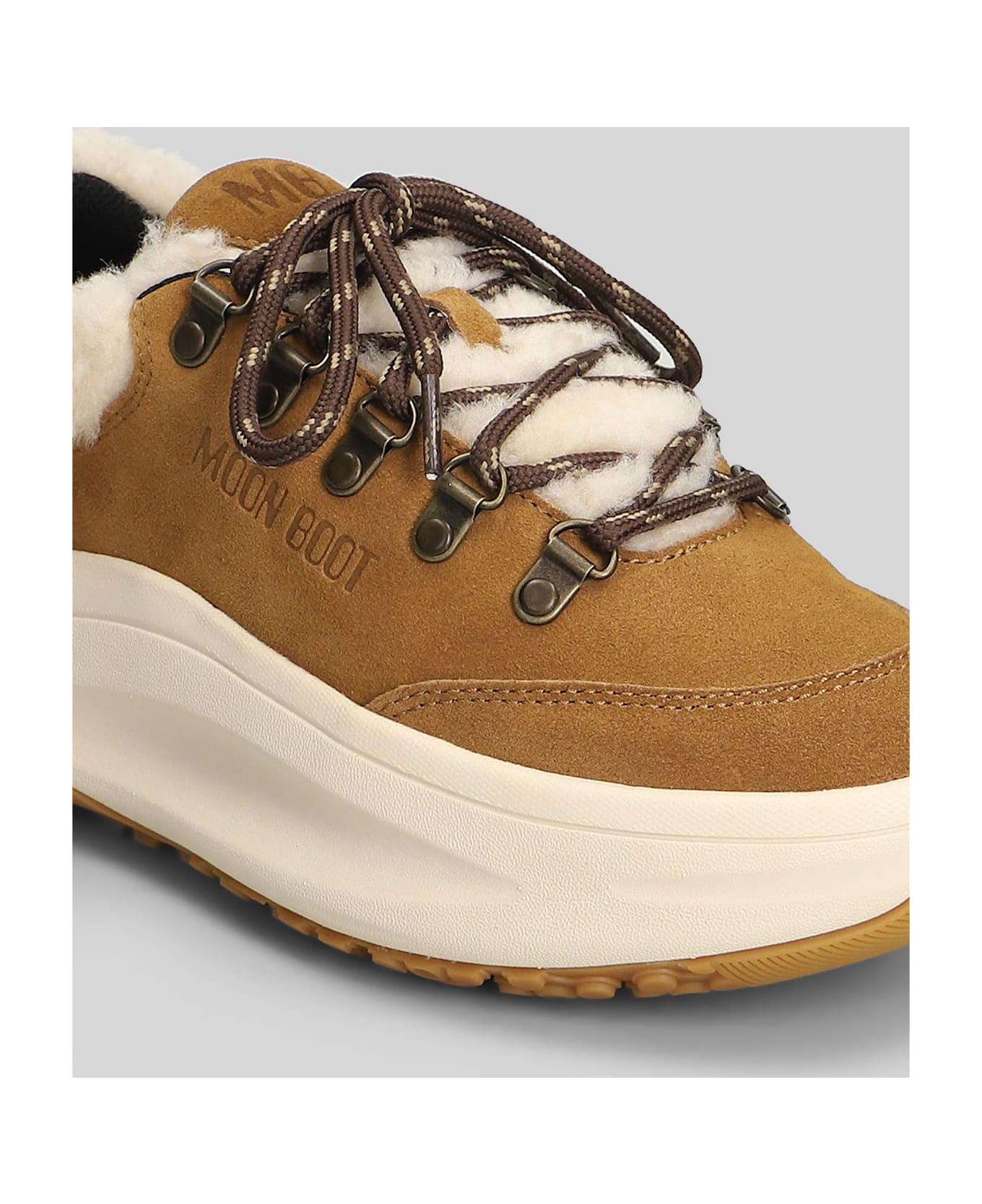 Moon Boot Mb Moon247 City Sneakers In Brown Suede - brown