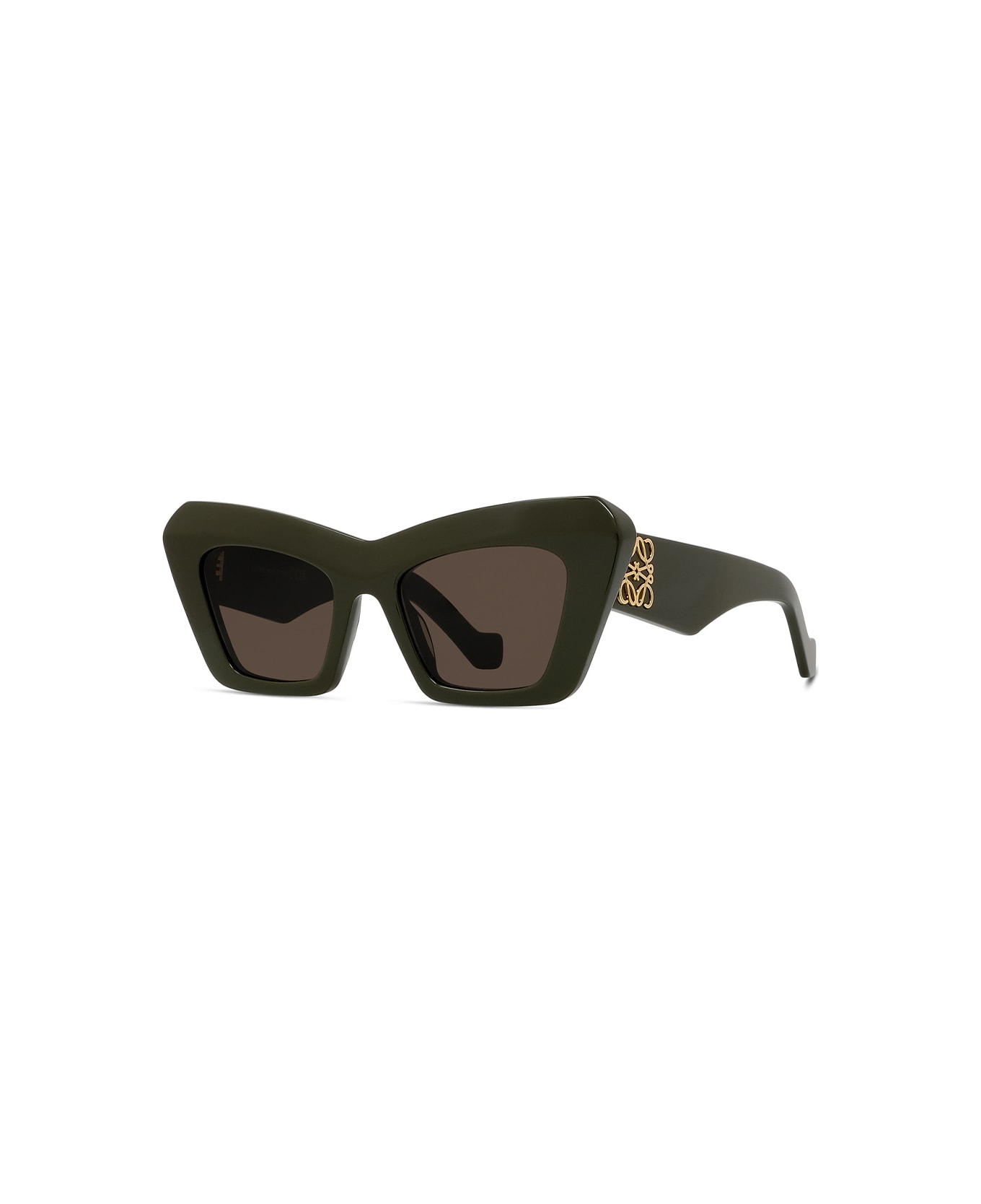 Loewe Lw40036i - Shiny Dark Green Sunglasses - dark green