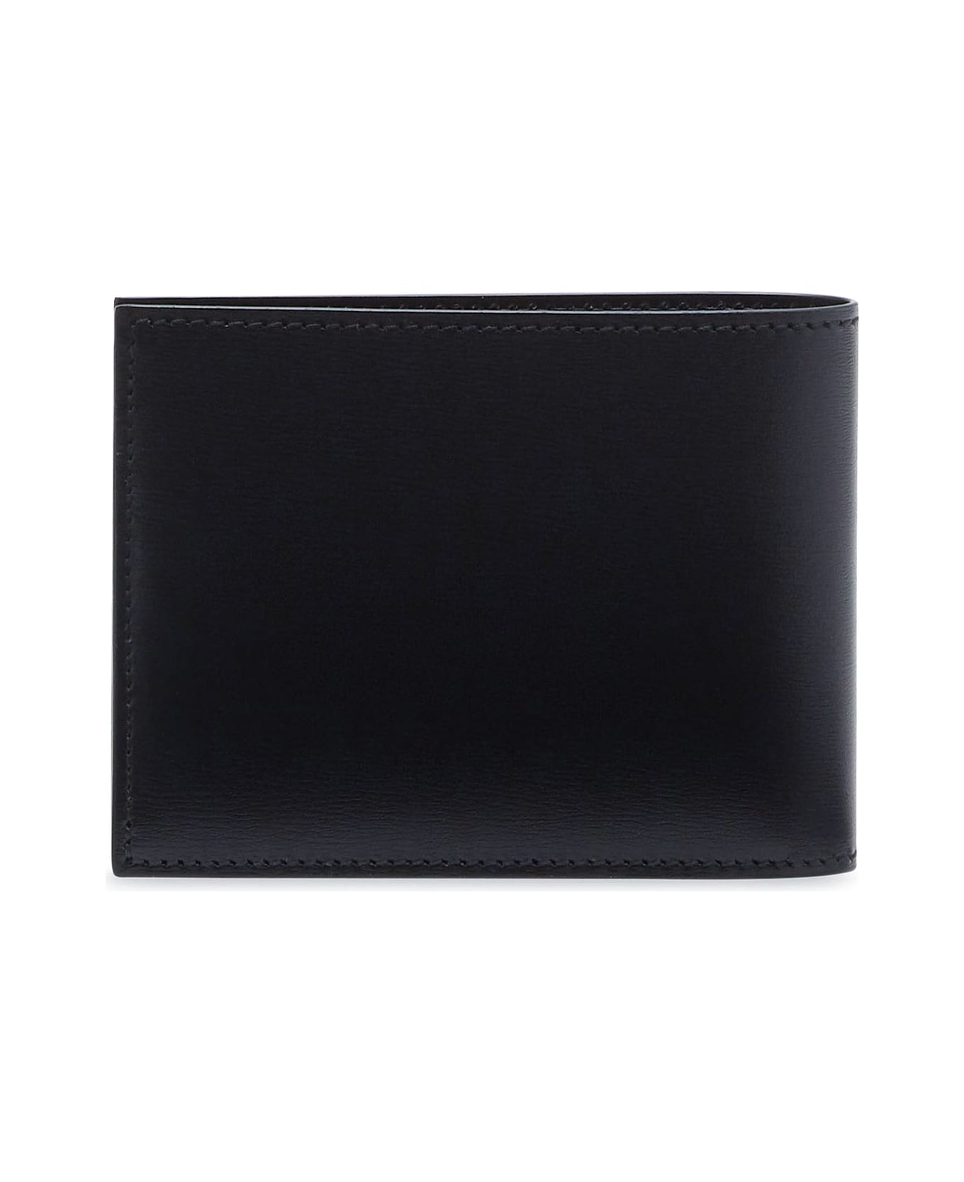 Ferragamo Black Classic Bi-fold Leather Wallet - Black