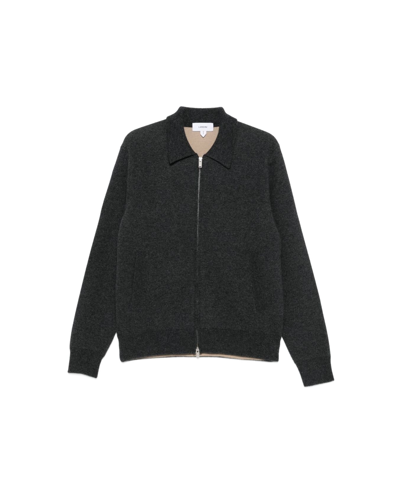 Lardini Zip-up Cardigan - Grey