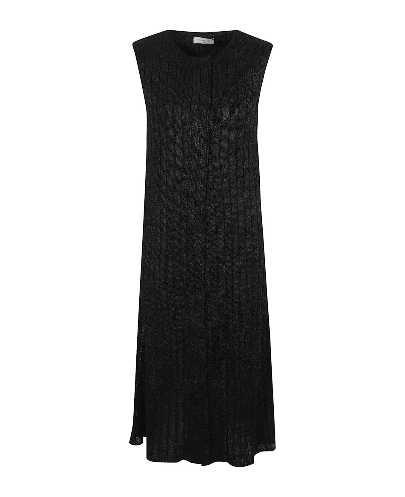 Charlott Gilet Lana Lurex - Nero