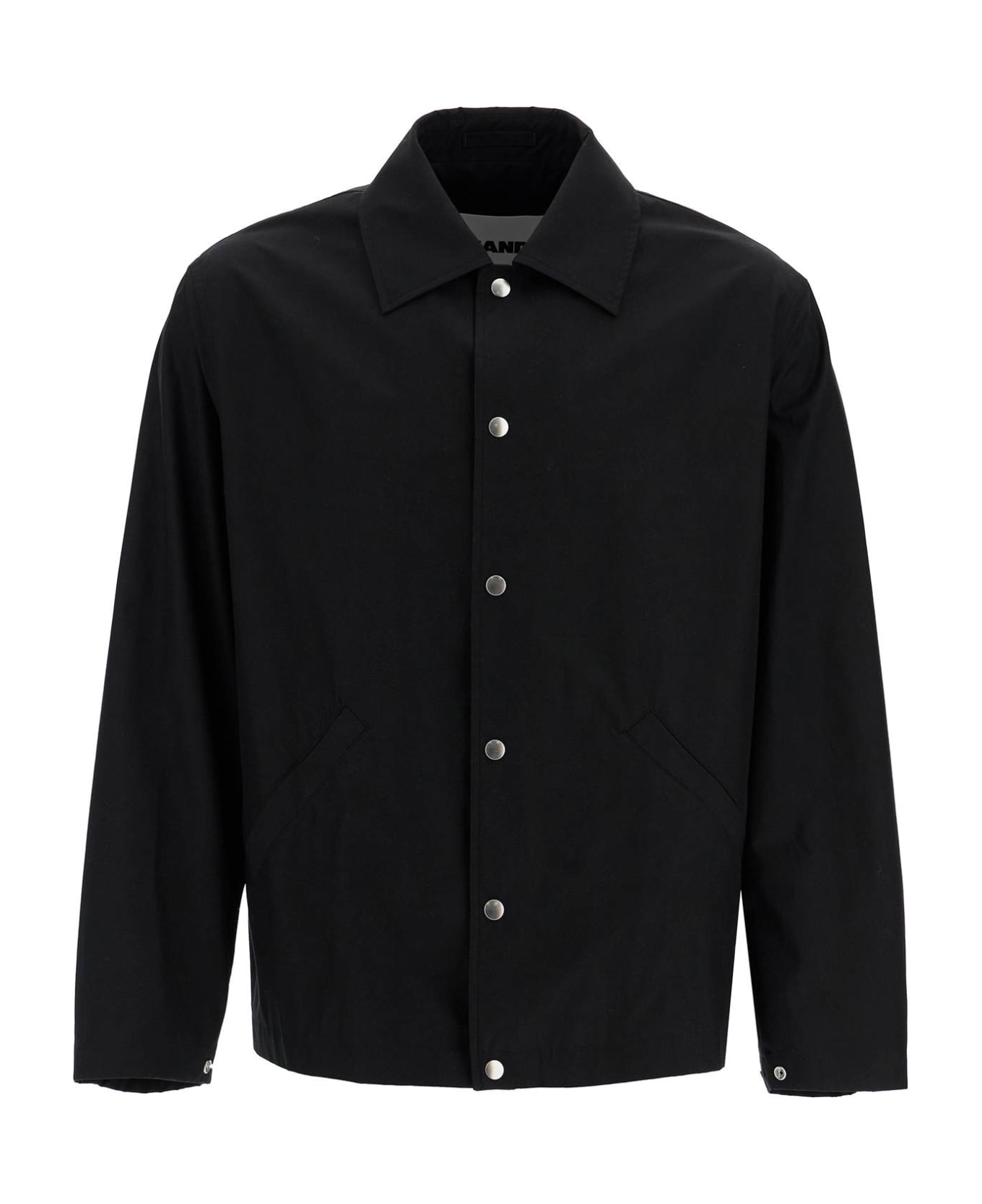 Jil Sander Cotton Logo Overshirt With - BLACK (Black)