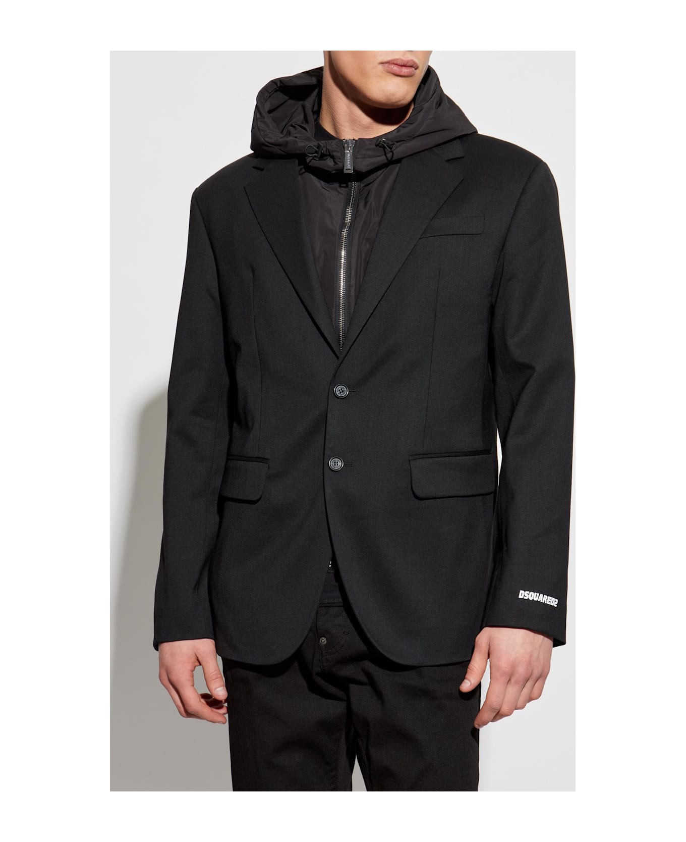 Dsquared2 Blazer With Sewn-in Jacket Dsquared2 - BLACK