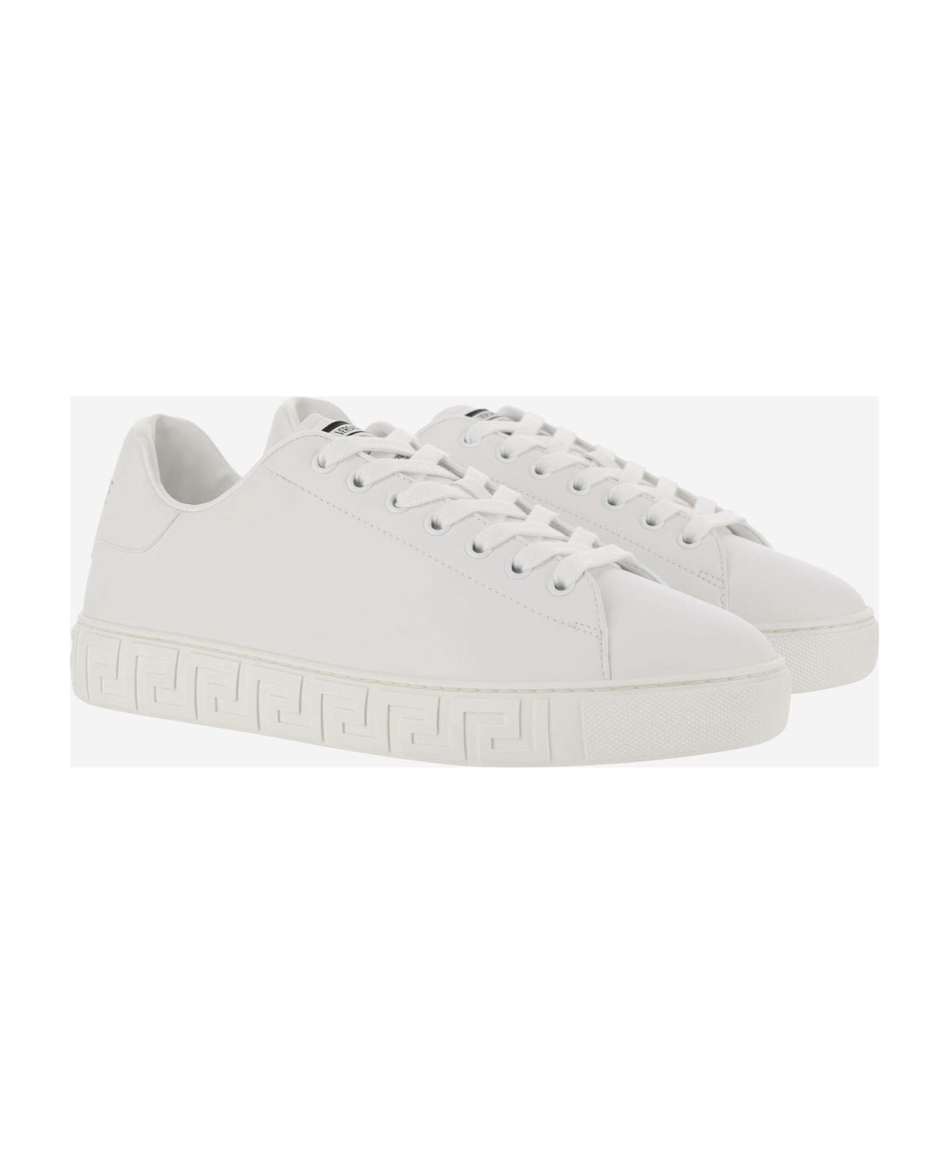 Versace Greek Sneakers - White