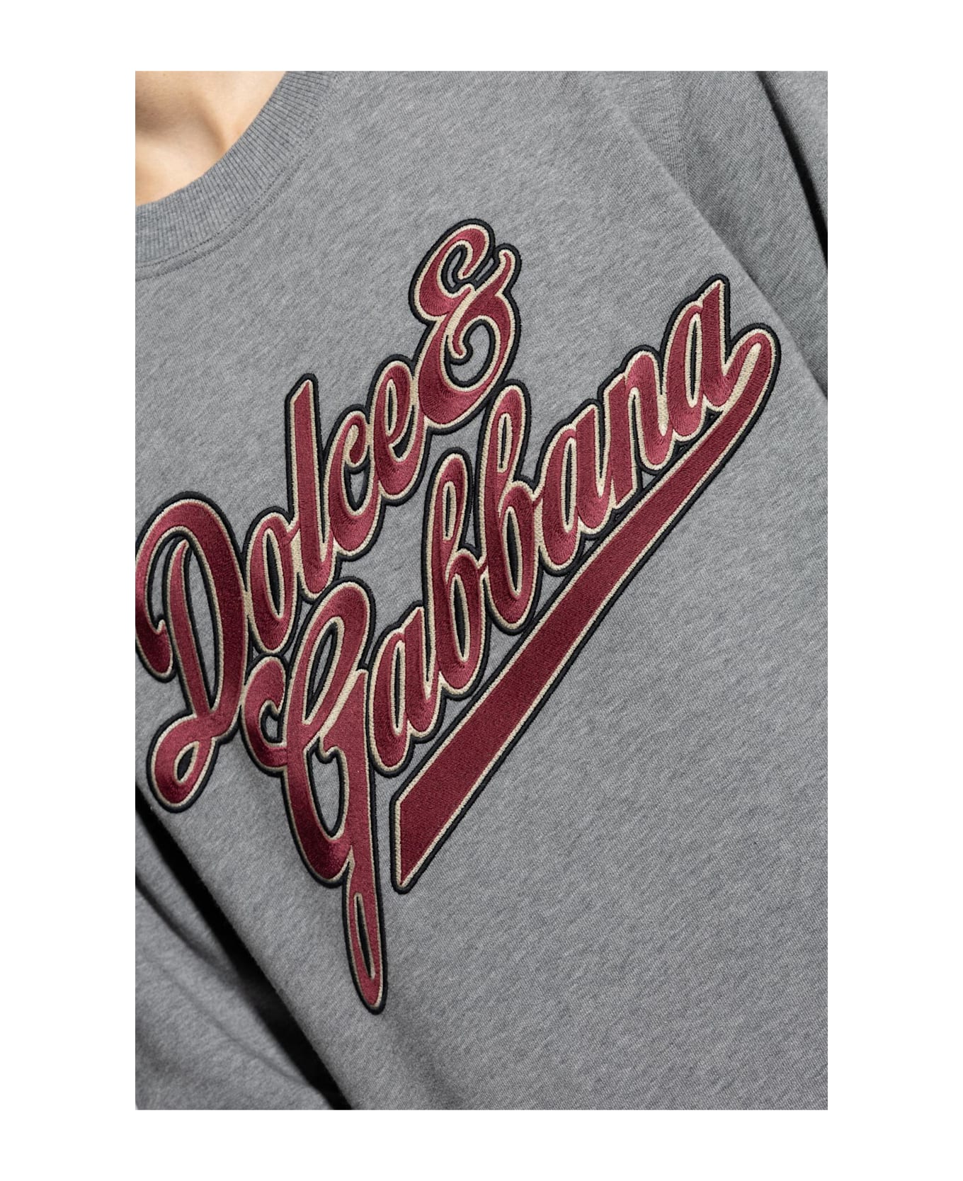 Dolce 
Gabbana Sweatshirt With Logo - Melange Grigi
