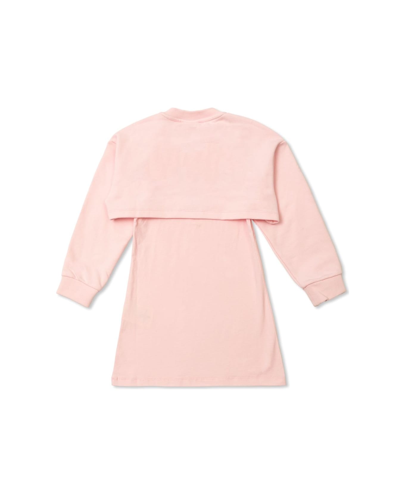 Fendi Logo Detailed Long Sleeved Dress - Rosa