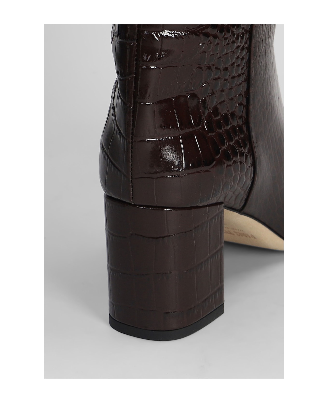 Paris Texas Anja Boot 70 High Heels Boots In Dark Brown Leather - dark brown