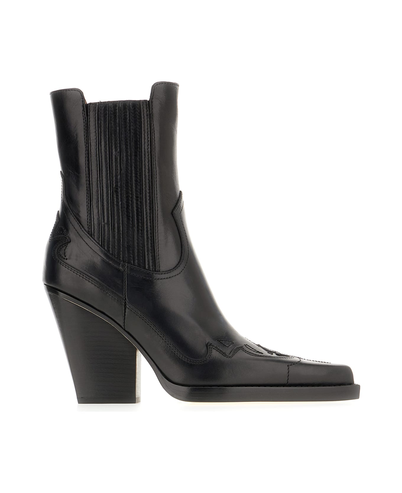 Paris Texas Black Leather Dallas Boots - BLACK