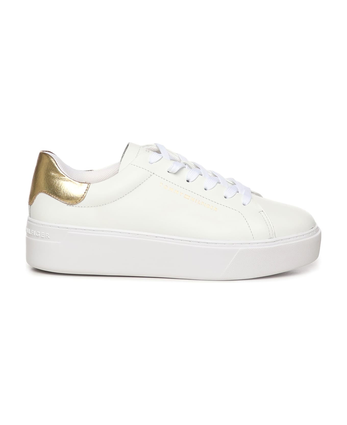 Tommy Hilfiger Leather Sneakers - White