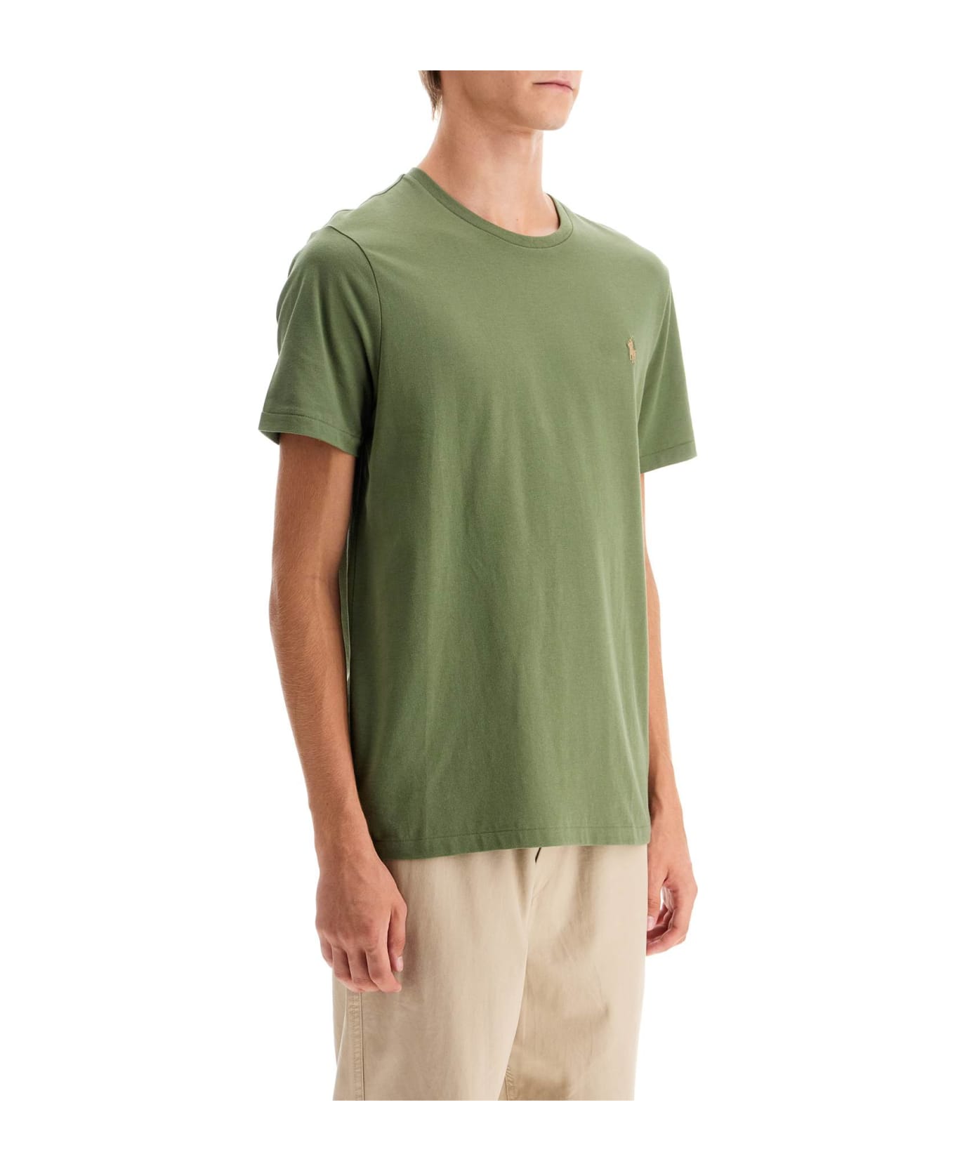 Polo Ralph Lauren Army Green Cotton T-shirt - GARDEN TRAIL/C8668 (Green)