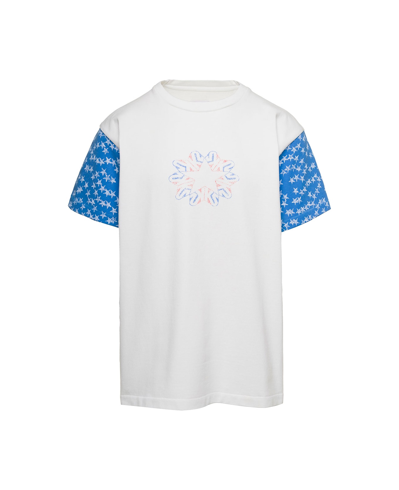 ERL White T-shirt With Graphic Print On Sleeve And Front In Cotton - White シャツ