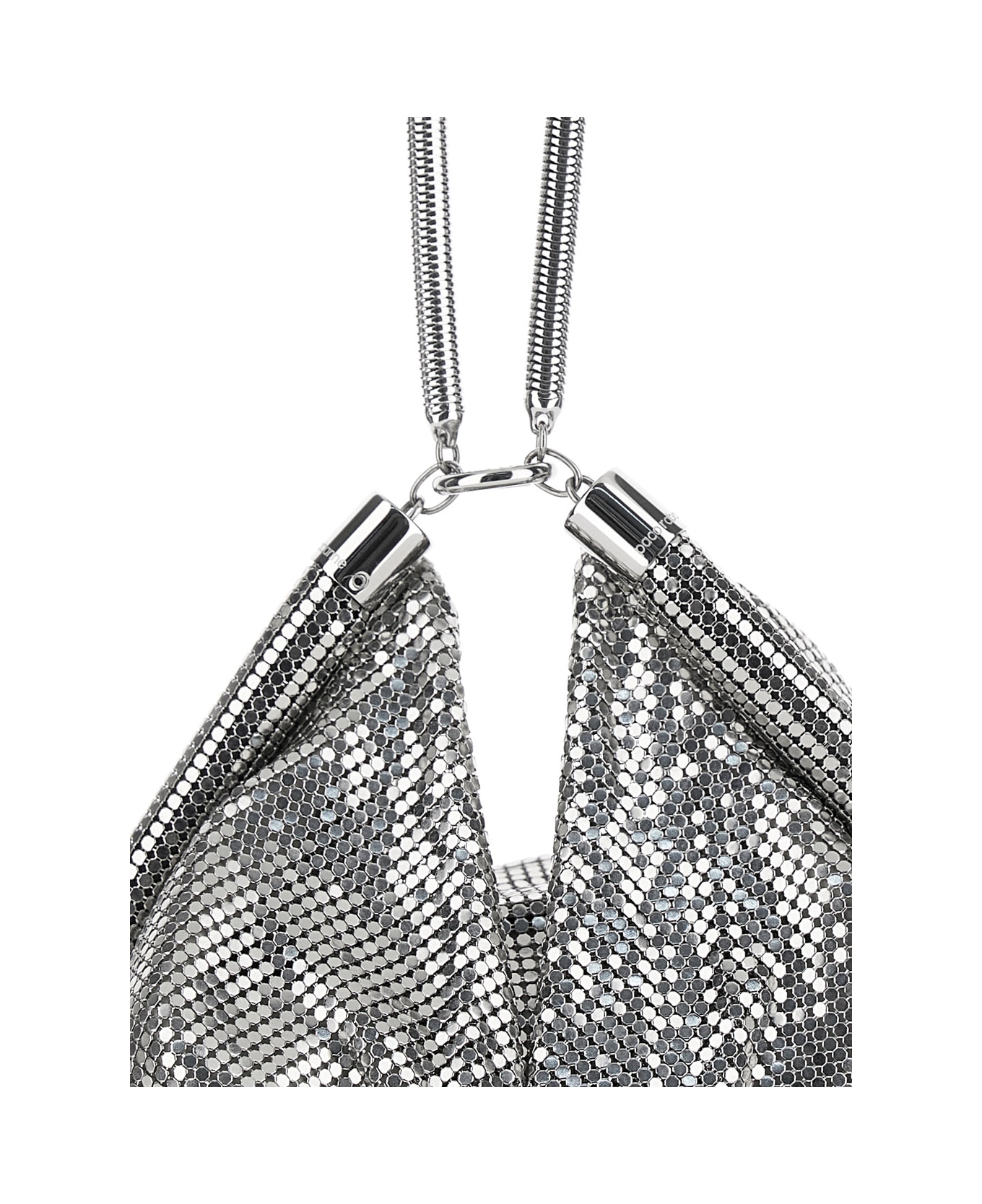Paco Rabanne 'pixel' Silver Handbag In Metal Mesh Woman - Metallic