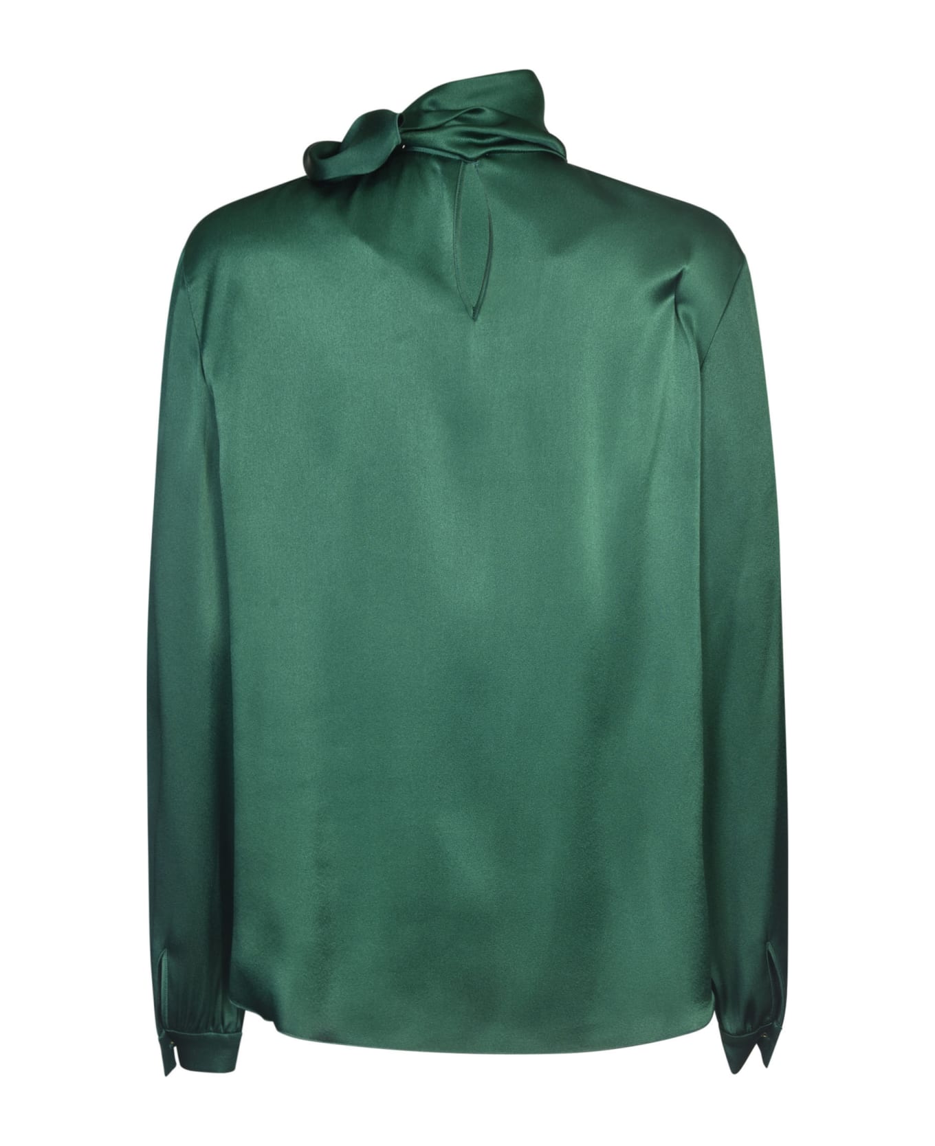 Alberta Ferretti Pussy-bow Collar Blouse - Green