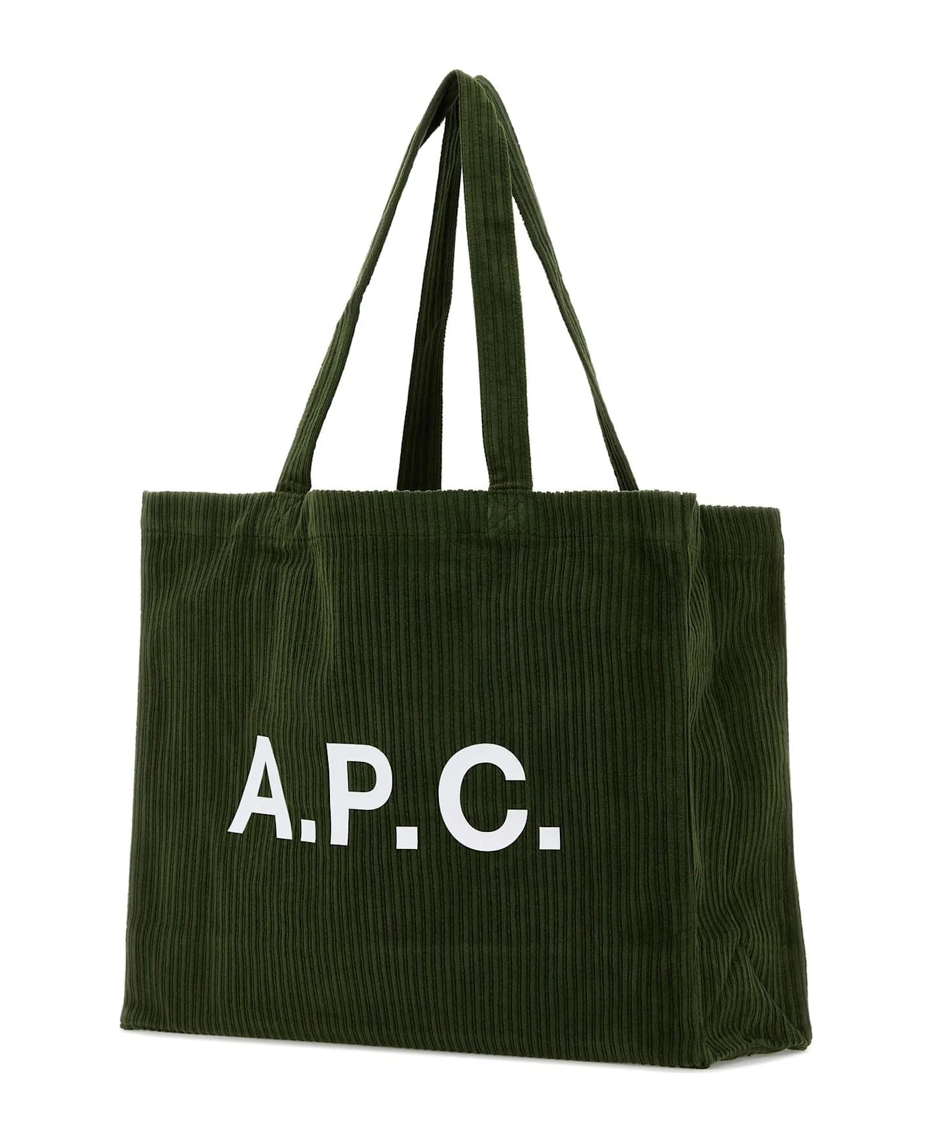 A.P.C. Khaki Corduroy Diane Shopping Bag - Kai Foret