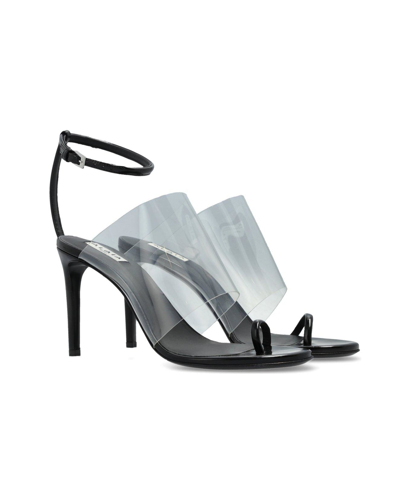 Alaia Asymmetric Sandals - Black