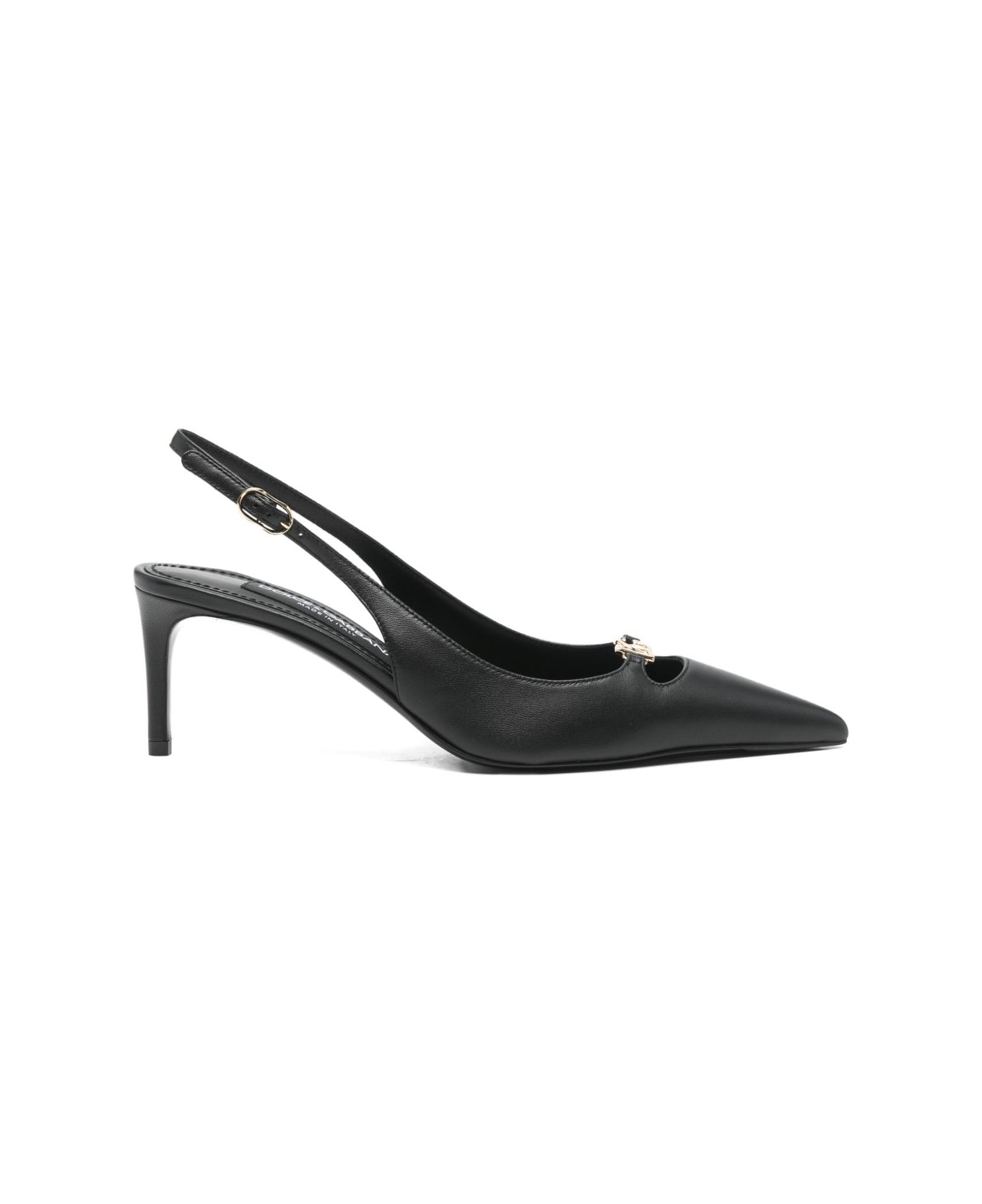 Dolce & Gabbana Leather Slingback Pumps - Black