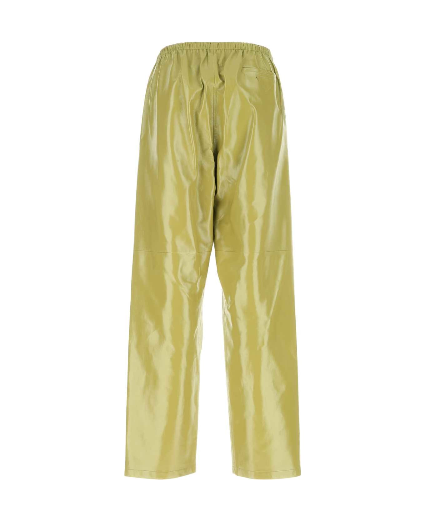 Prada Pistachio Green Nappa Leather Pant - F0362