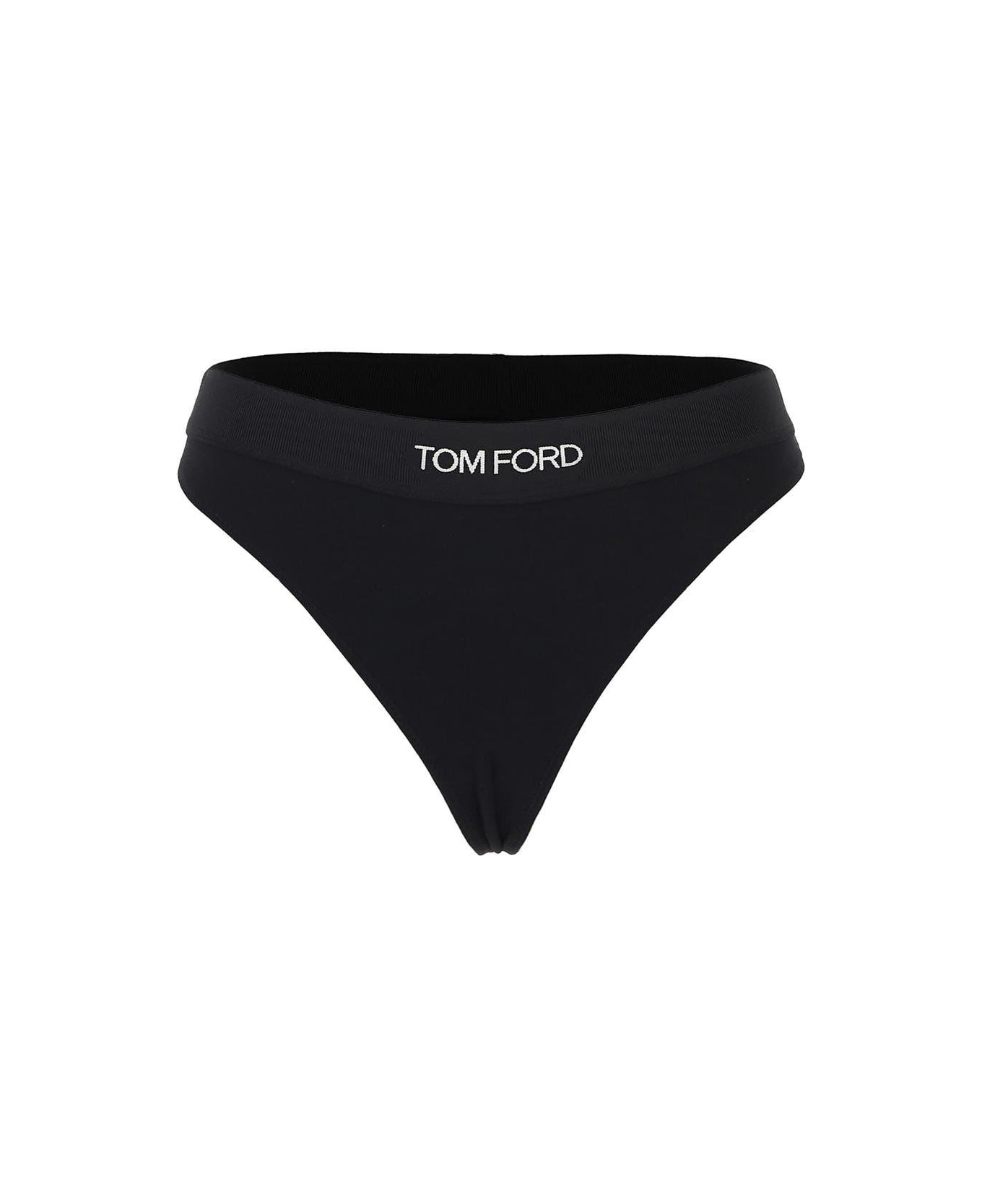 Tom Ford Jersey Thong - BLACK