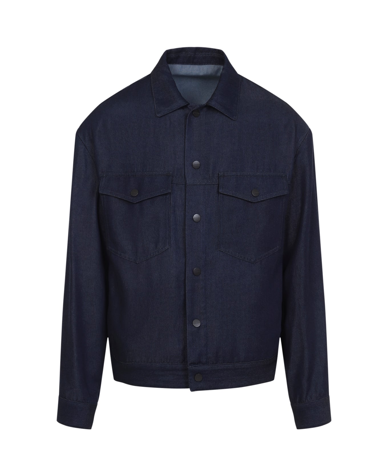 Giorgio Armani Viscose Jacket - Blue Denim