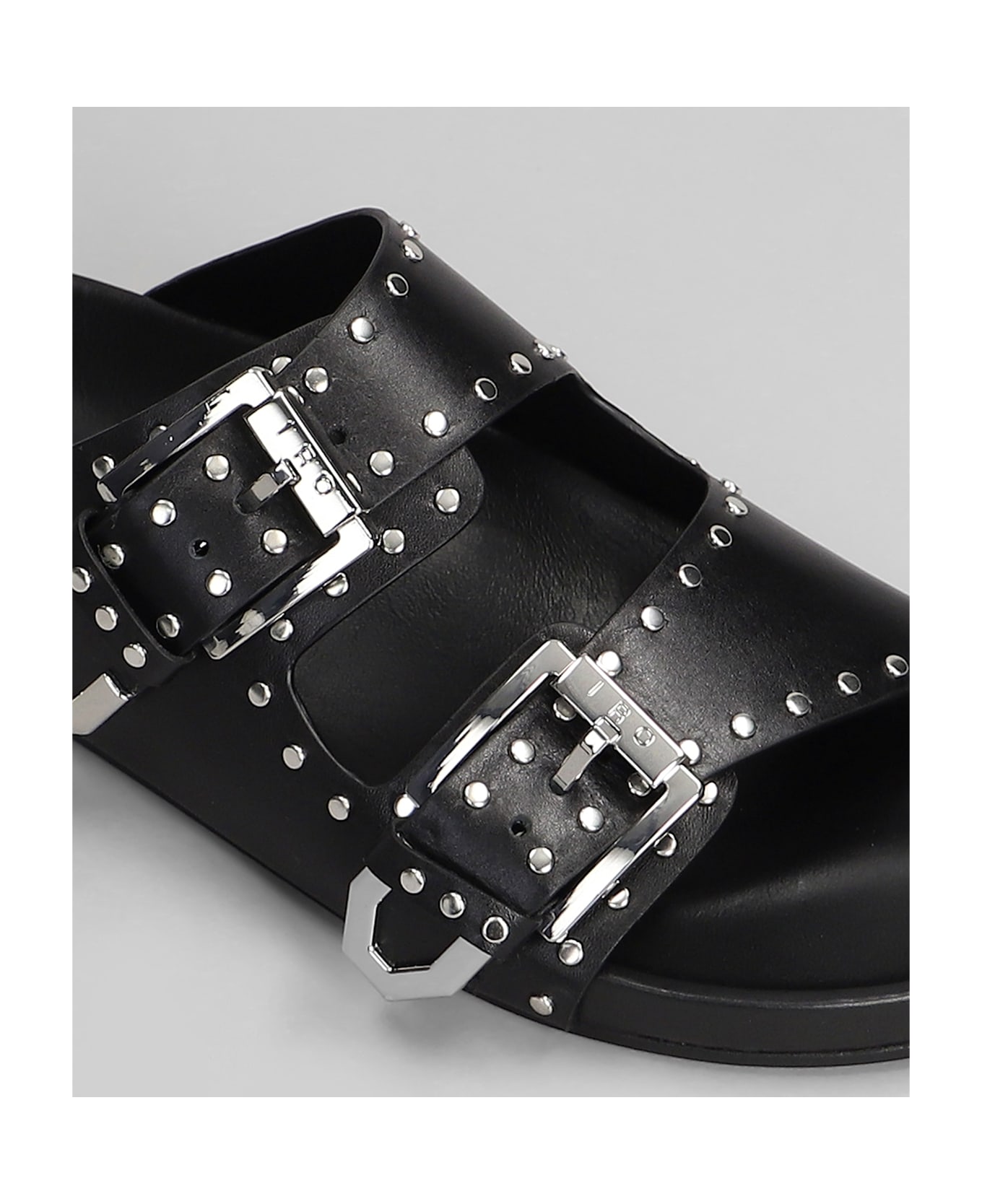 IRO Billie Flats In Black Leather - black