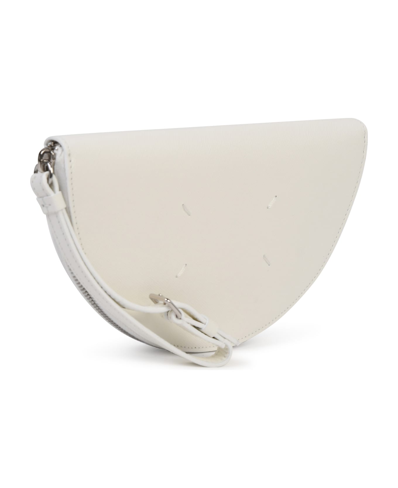 Maison Margiela White Saffiano Leather Clutch Bag - White トートバッグ