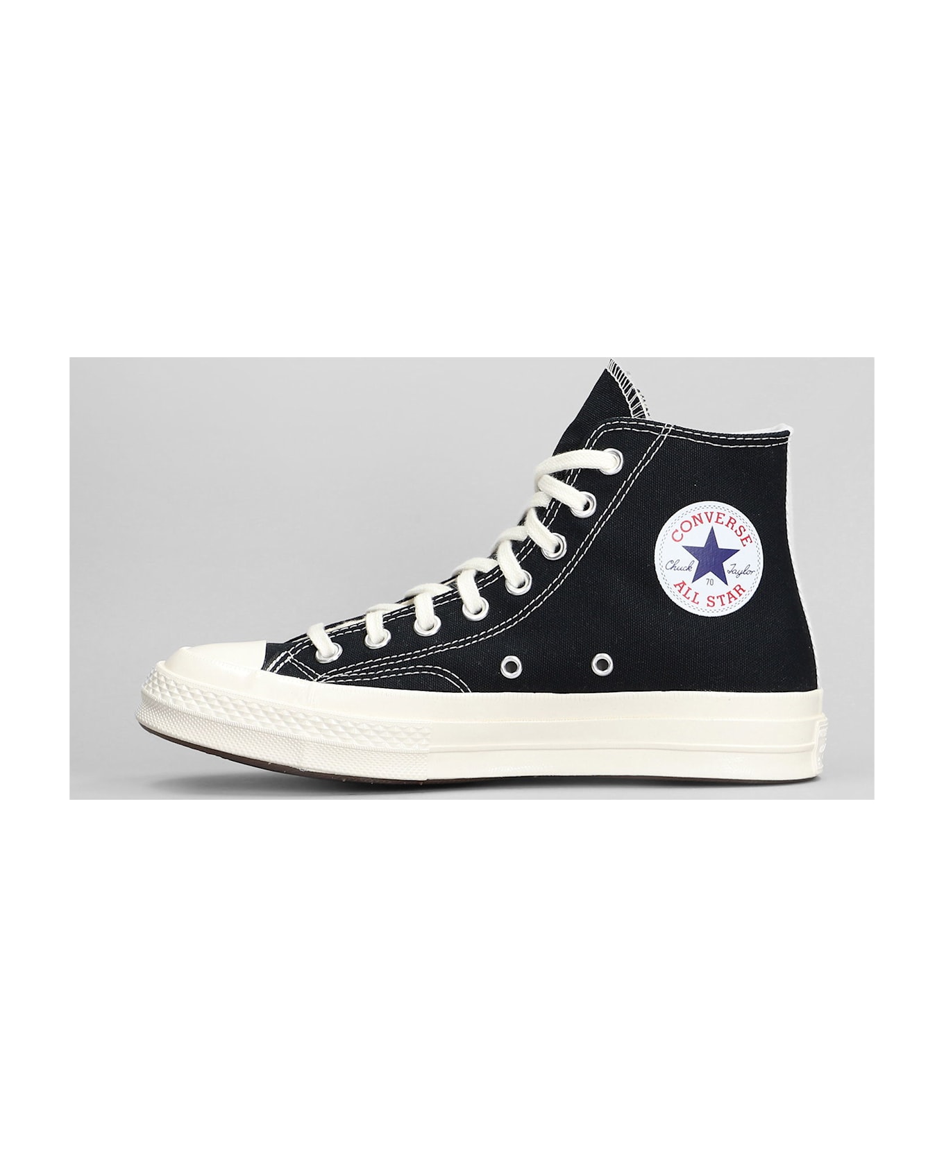 Comme des Garçons Play Chuck 70 Cdg High Sneakers In Black Cotton - black