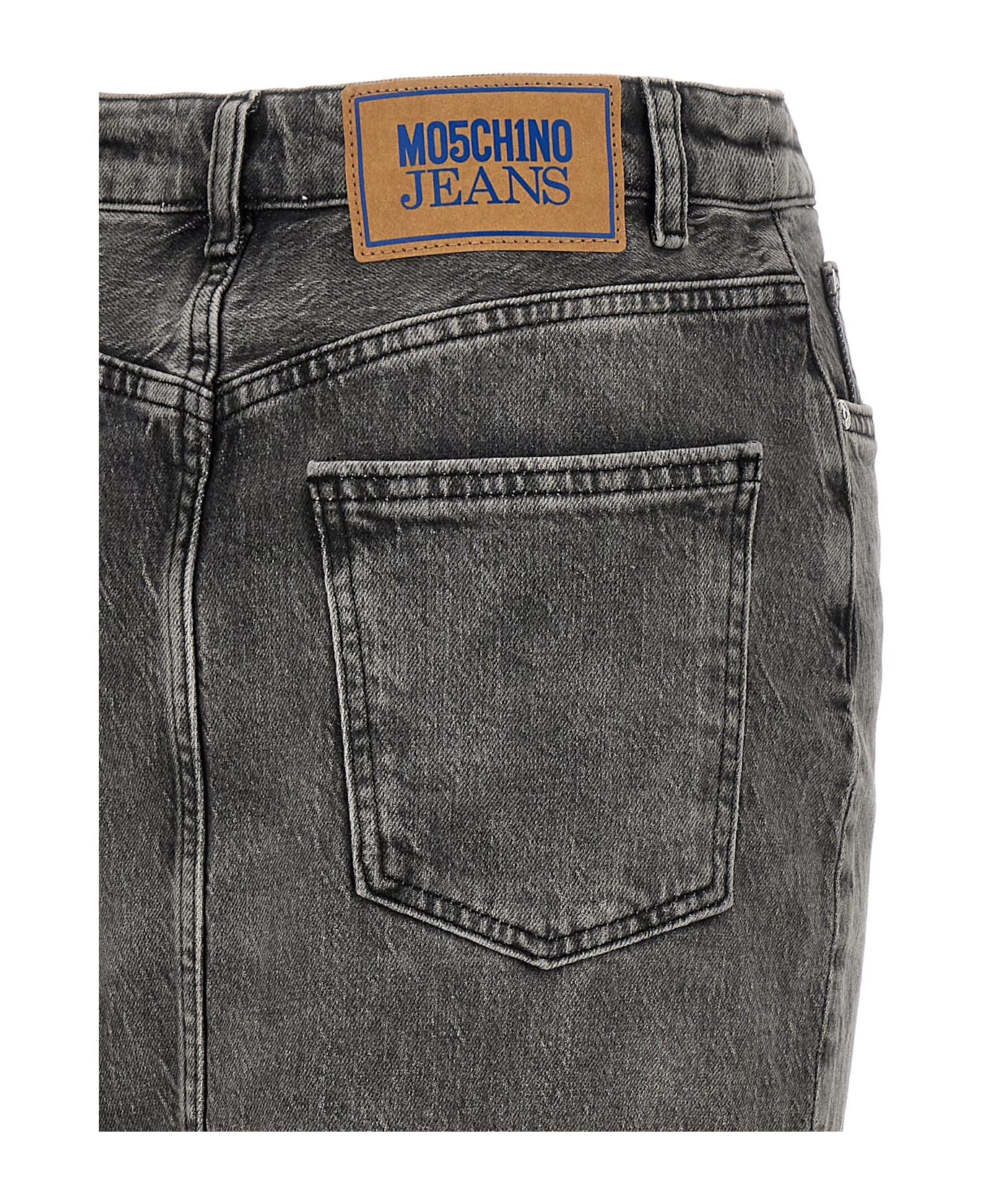 M05CH1N0 Jeans Denim Skirt - GREY